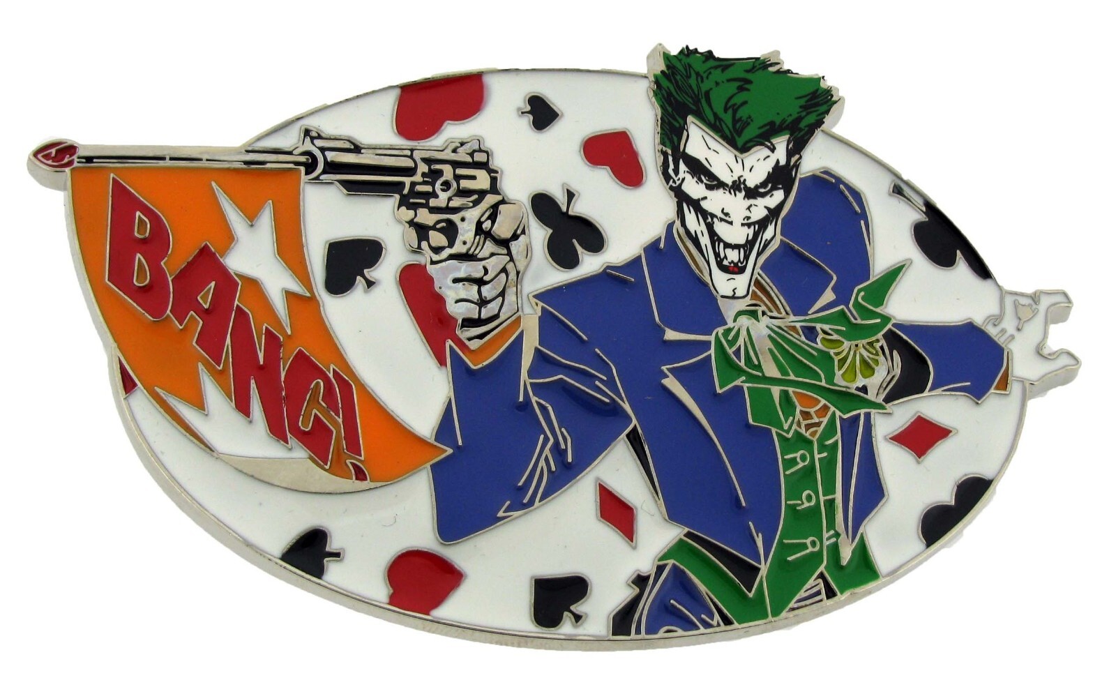 Batman Joker Bang Belt Buckle Comics Cosplay Halloween Party Costume Western Men