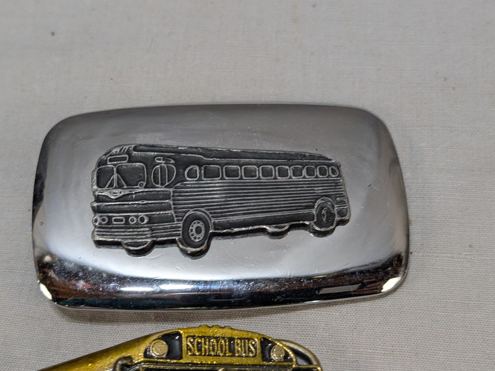 4 Retro Vtg Transportation Bus Belt Buckles. Bergomot Great American Buckle Co.
