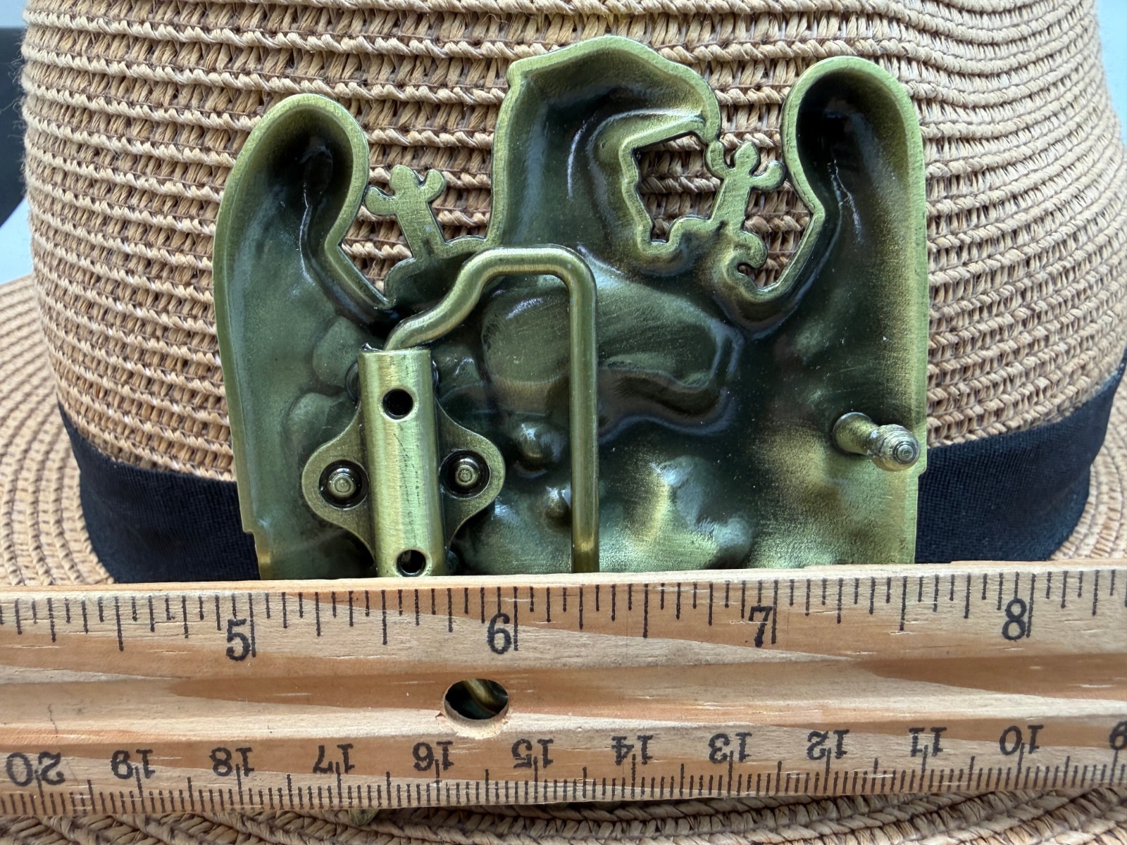 Antiqued Bronze Eagle Music Rock Band Belt Buckle
