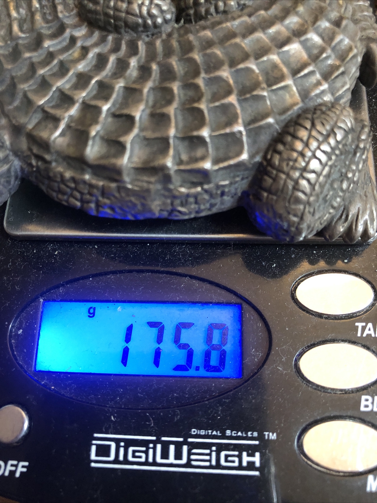 Vintage J.DEEGAN Sterling Silver 925 ALLIGATOR Crocodile belt BUCKLE 6.2oz, 175g