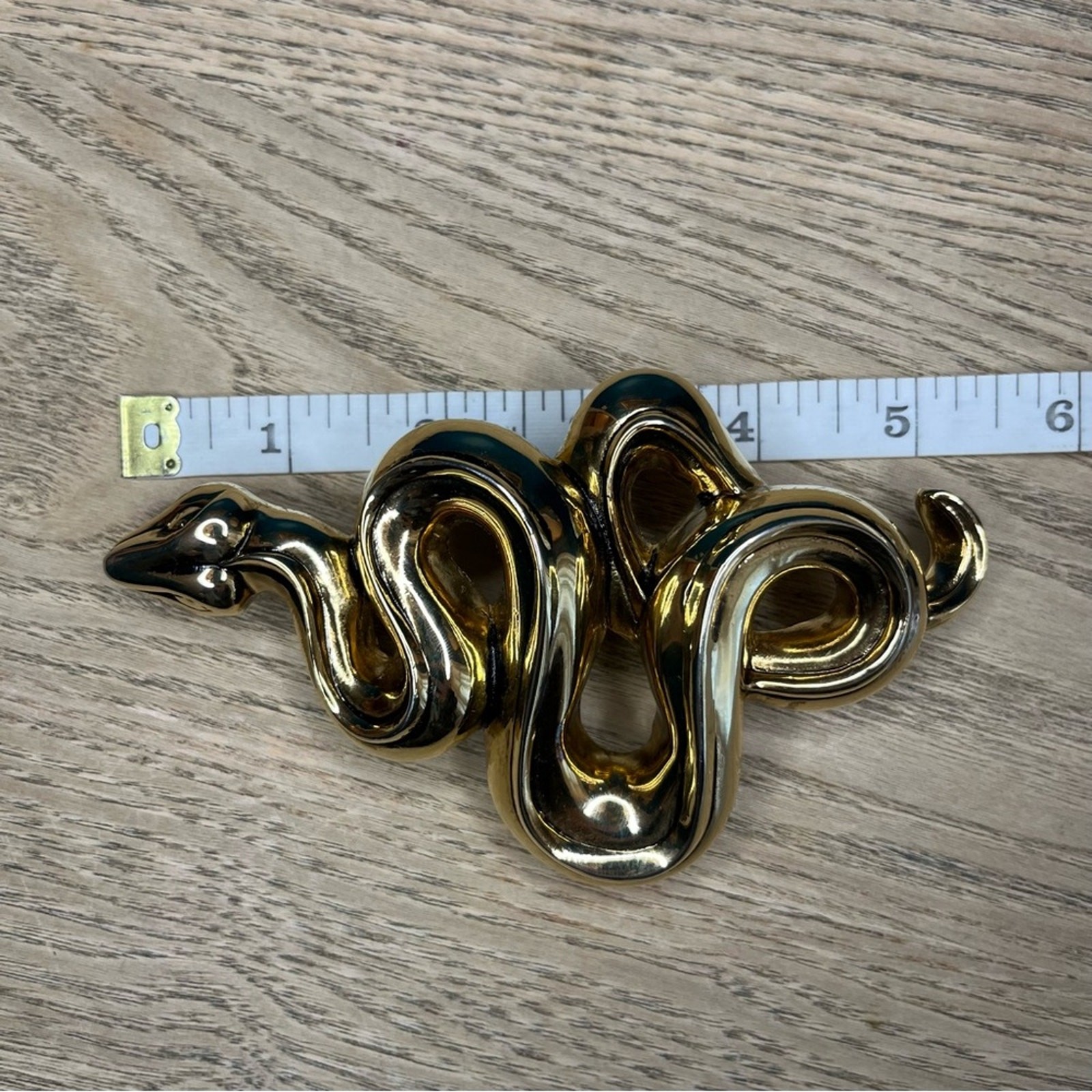 Kieselstein-Cord Snake Serpent Large Gold Buckle Brown Alligator Belt RARE