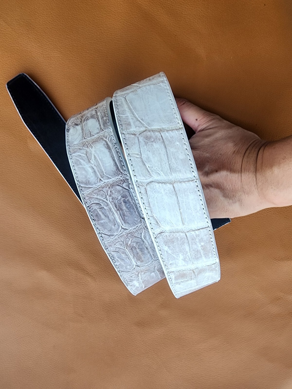 3.8CM Himalayan 100% Luxury Genuine Leather Skin Mens Belt Buckle-customize