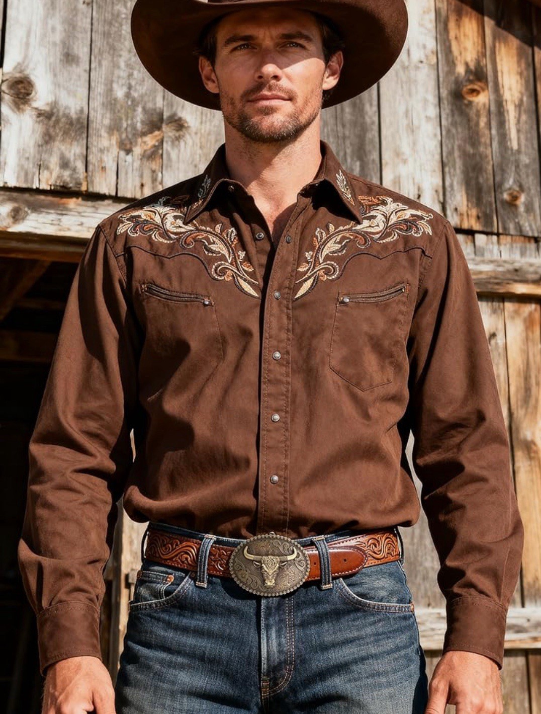 Western Cowboy Belt Buckle – Texas Bull Skull Belt Buckle for Men women