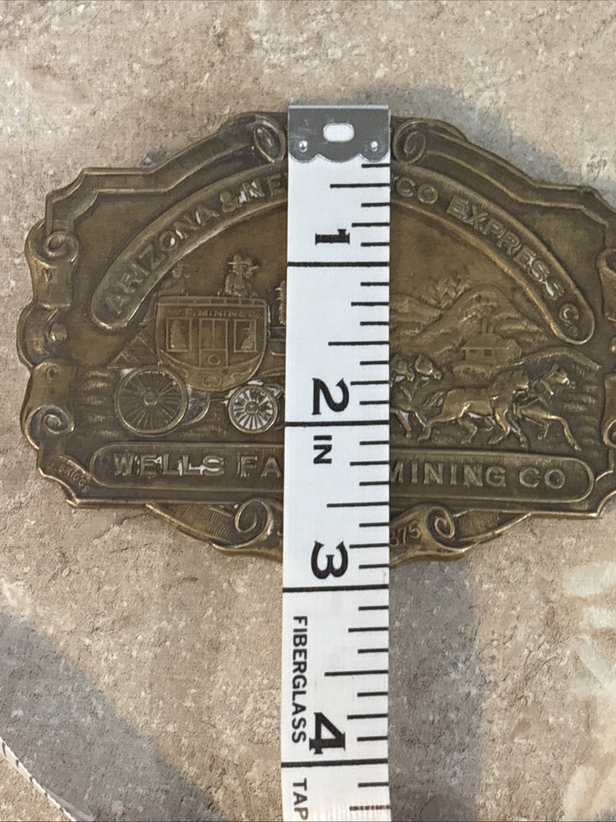 VINTAGE ARIZONA & NEW MEXICO EXPRESS CO WELL FARGO MINING COMPANY BELT BUCKLE