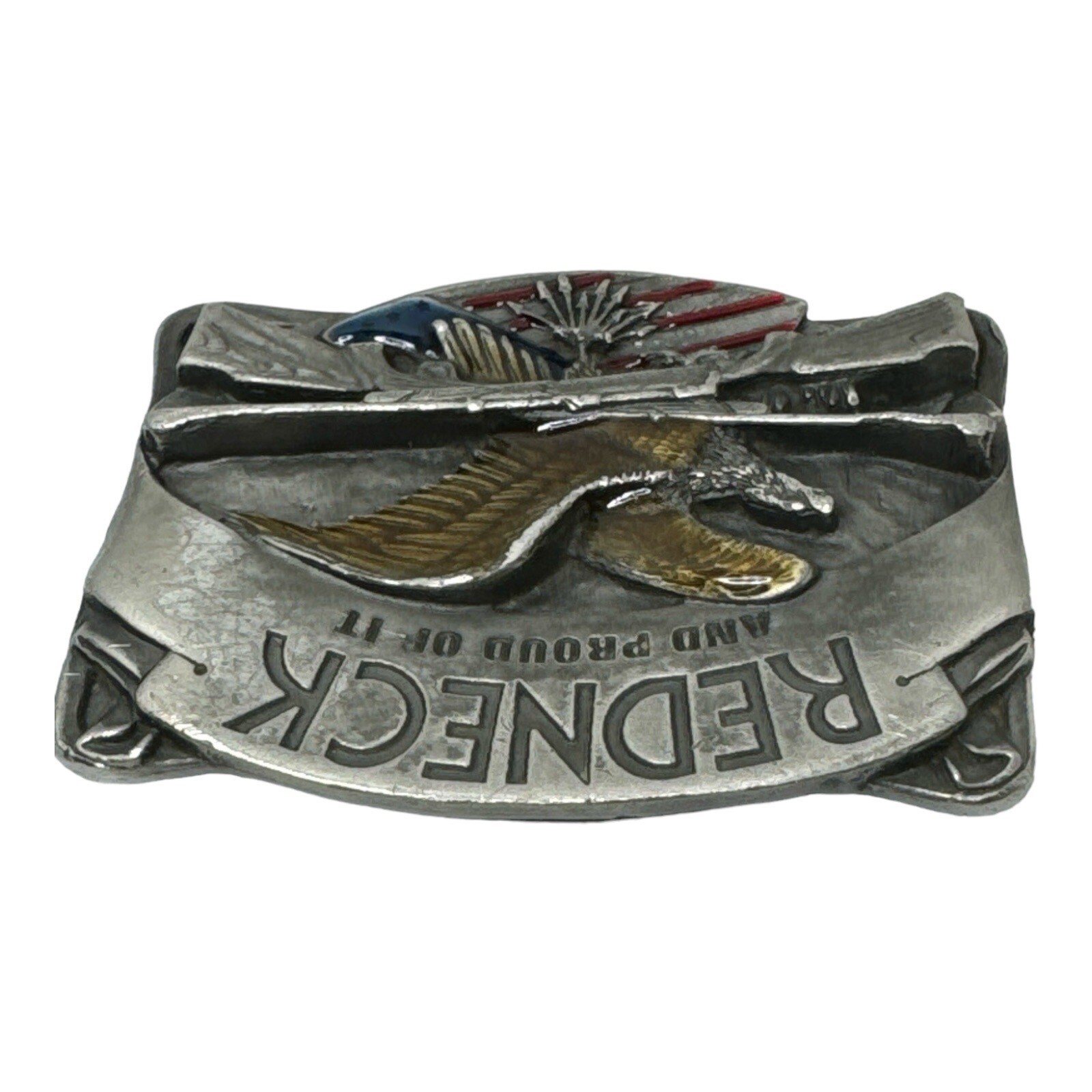 Western Steer Eagle Platinum Color Beauty Cowboy Rodeo Style Belt Buckle .MJ 84