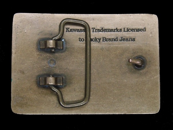 UB13153 REALLY COOL **KAWASAKI** MOTORCYCLES ADVERTISEMENT BELT BUCKLE