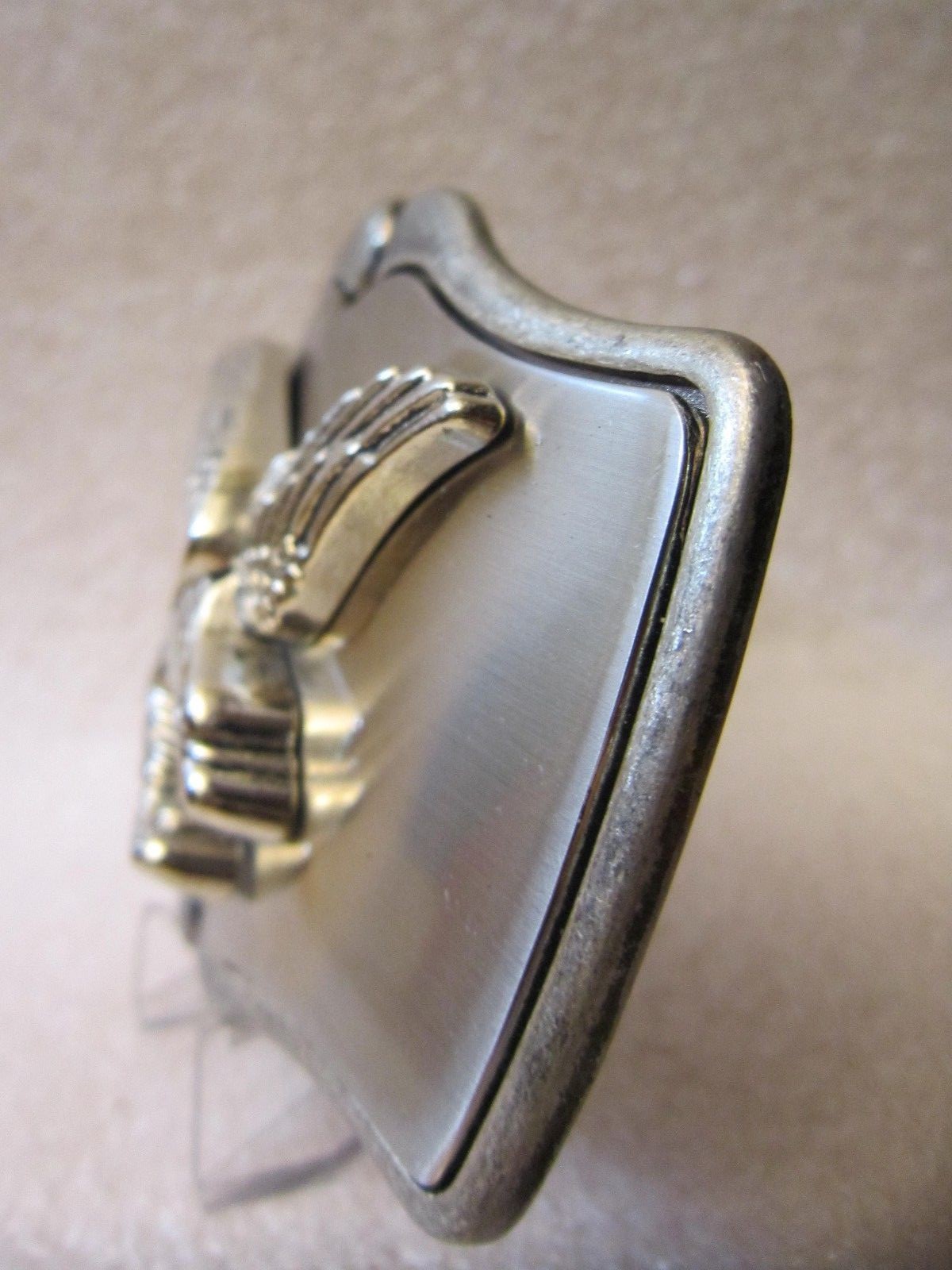NEW AMERICAN BALD EAGLE BELT BUCKLE 4.0 X 2.750 POLISHED METAL VIC-THOR1
