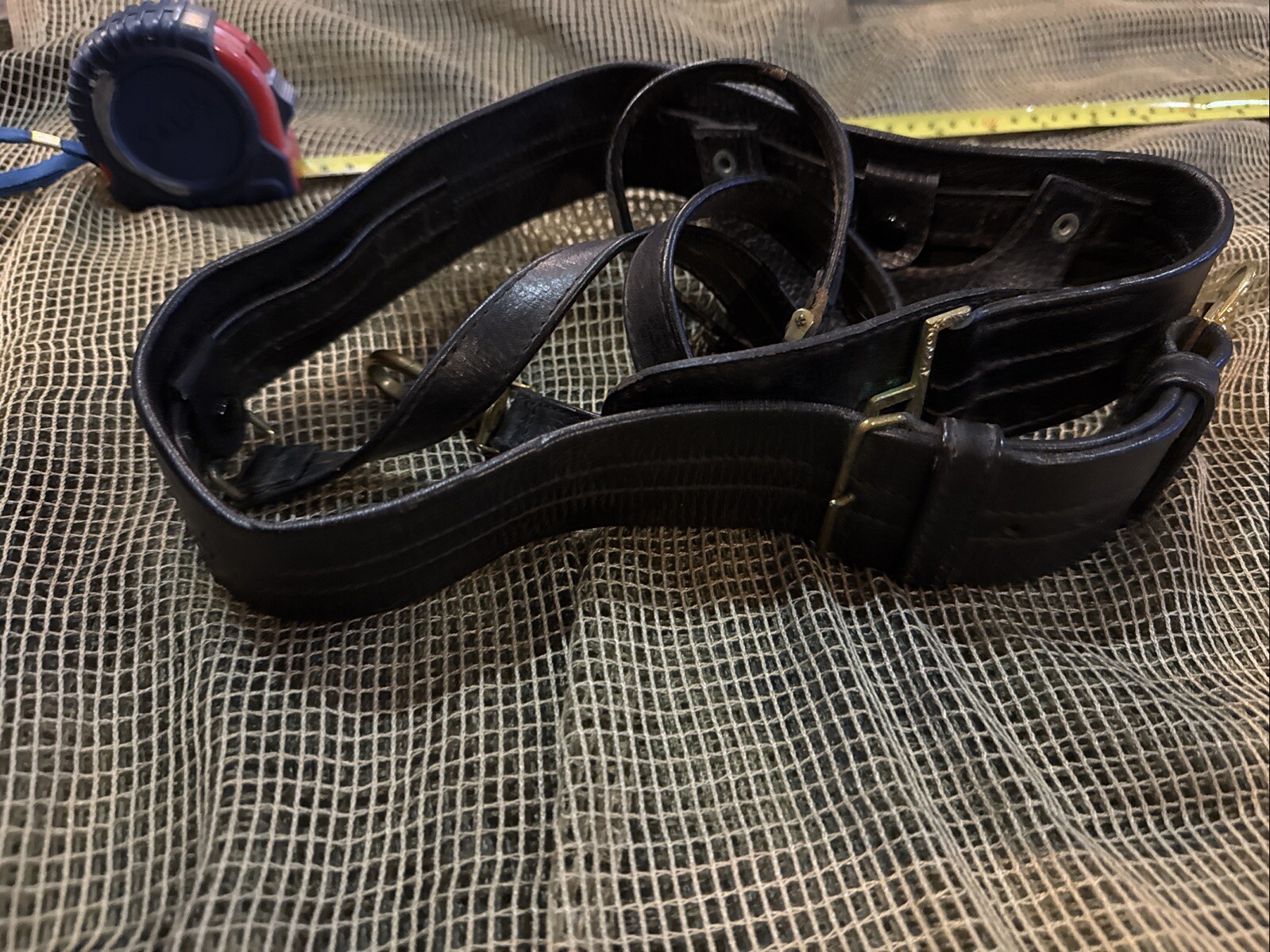 Vtg US Navy Officers Sword Belt And Buckle W/ Hangers Size 34 NS Meyer New York
