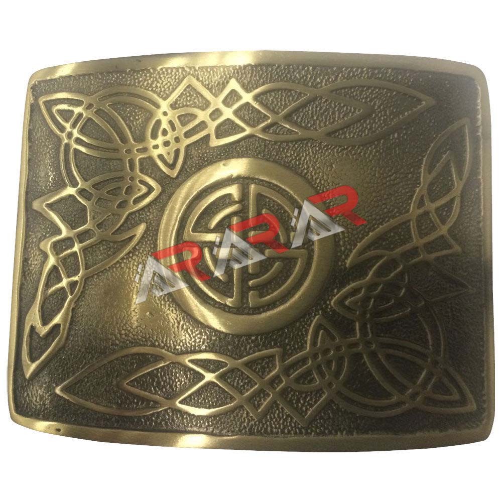 Scottish & Highland Kilt Belt Buckle Celtic Design High Quality Antique Finish