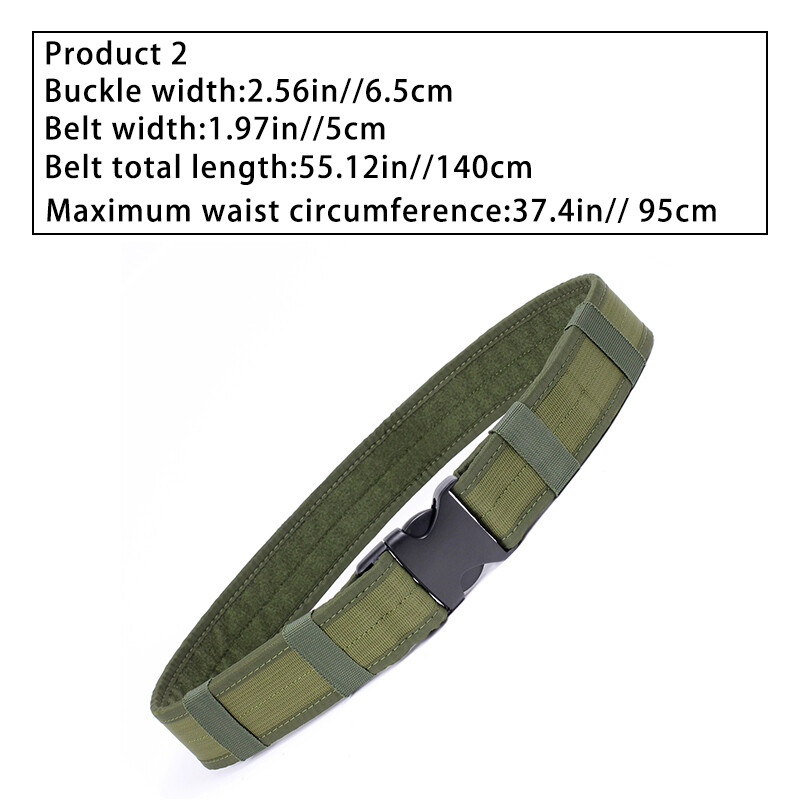 Casual Military MOLLE Tactical Belt Quick Release Buckle Lightweight Hiking Belt