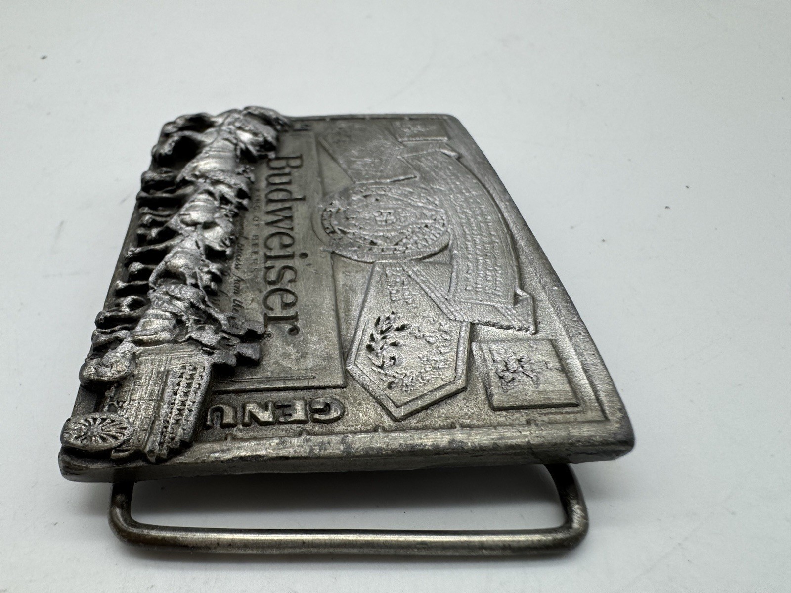 Vintage Budweiser Clydesdale Memorabilia Belt Buckle Markatron