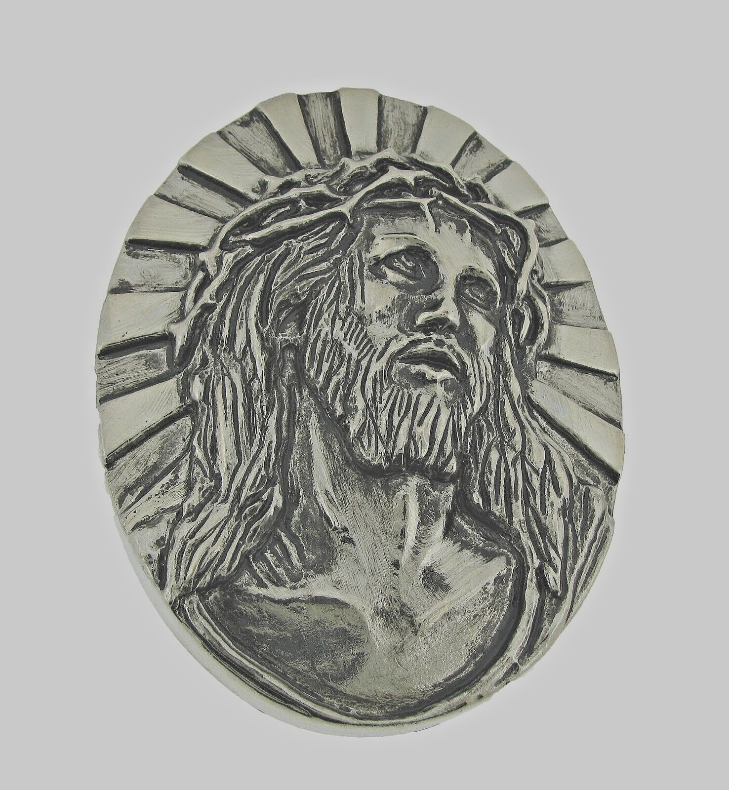 Jesus Image Belt Buckles Men Women Brushed Antiqued Vintage Gray Metal Western