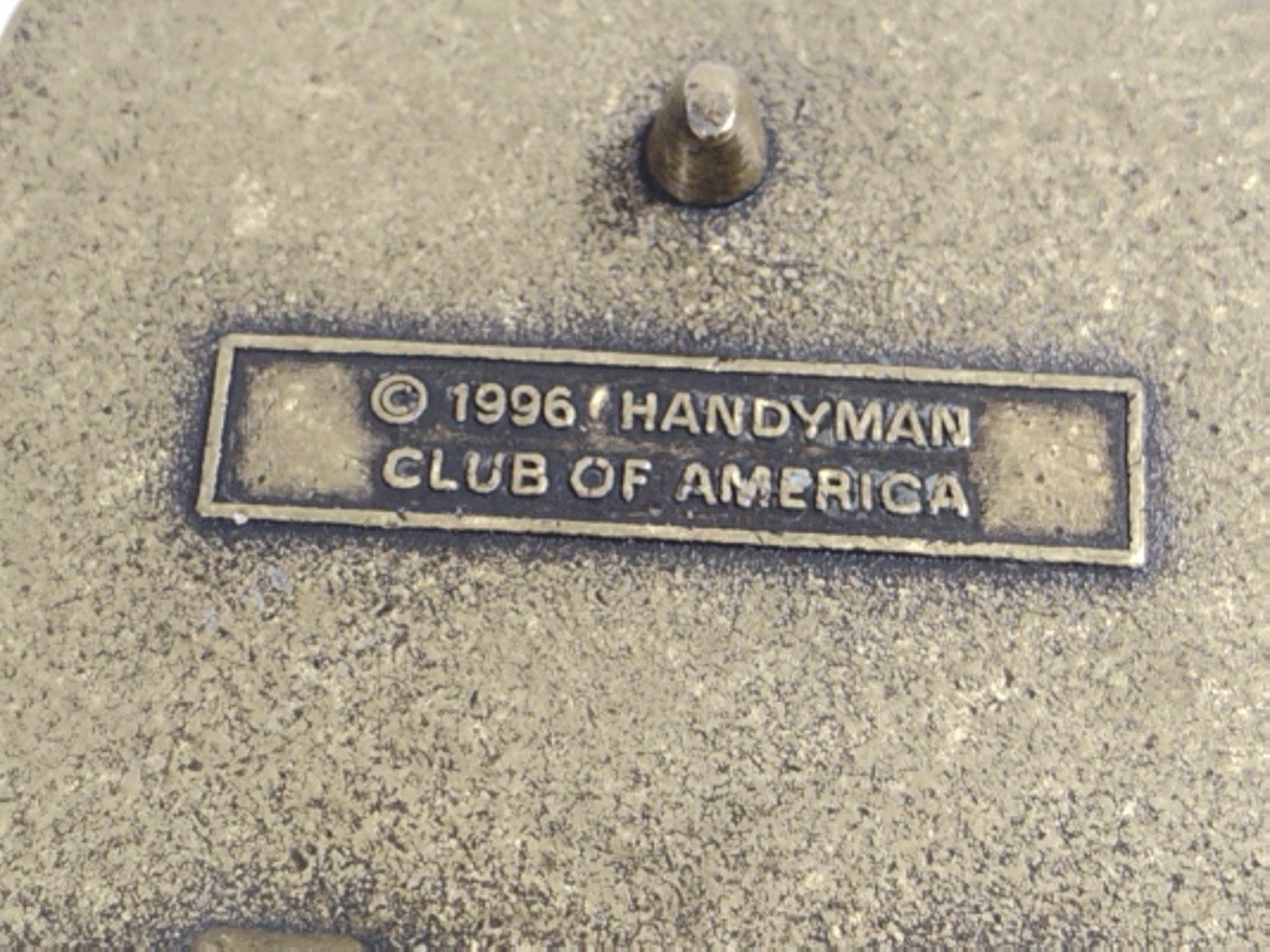 Handyman Club Of America Life Member Vintage Brass Belt Buckle