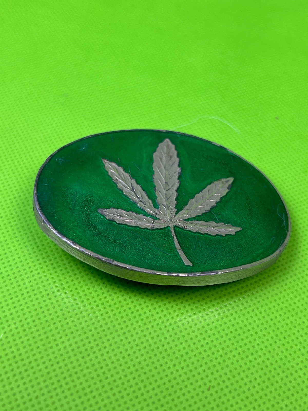 Hemp Weed Marijuana Leaf Belt Buckle