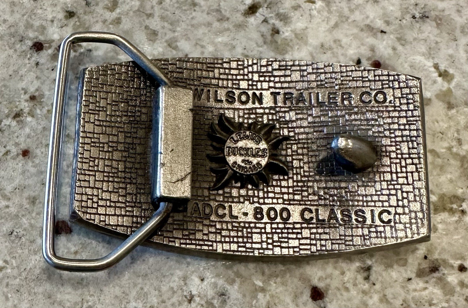 Wilson Trailer Co, Lewis Buckles, ADCL-800 Classic Silver Metal Clip Belt Buckle