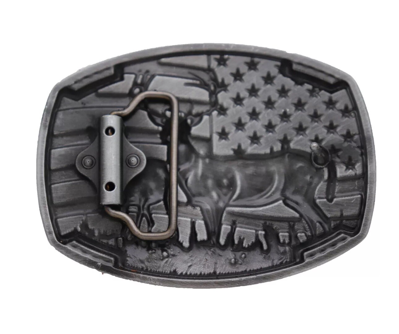 Men Silver Color Metal Belt Buckle Deer Nature Hunter Western Perfect Gift 4 him
