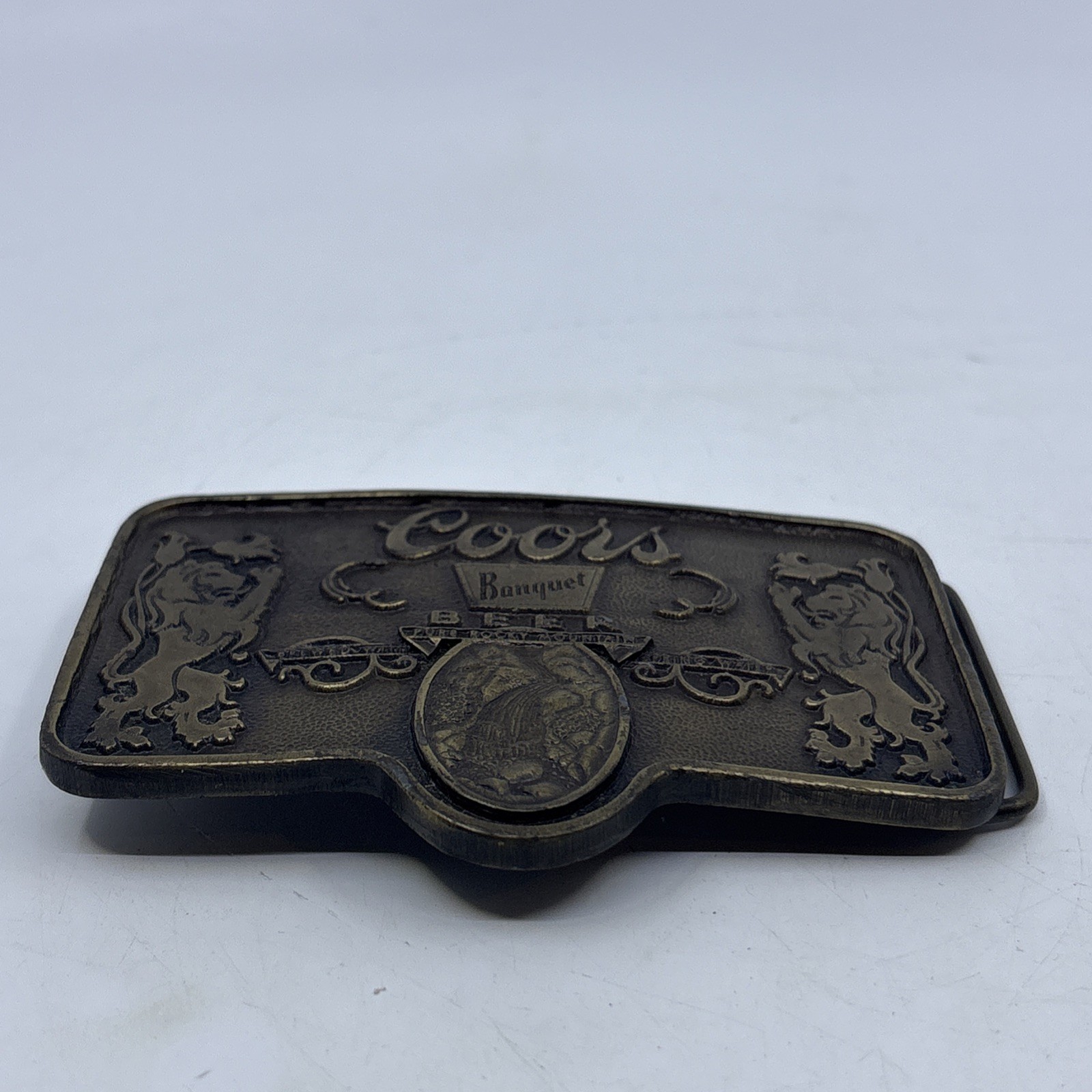 Vintage Coors Banquet Beer Adolph Coors Company Colorado Brass Belt Buckle