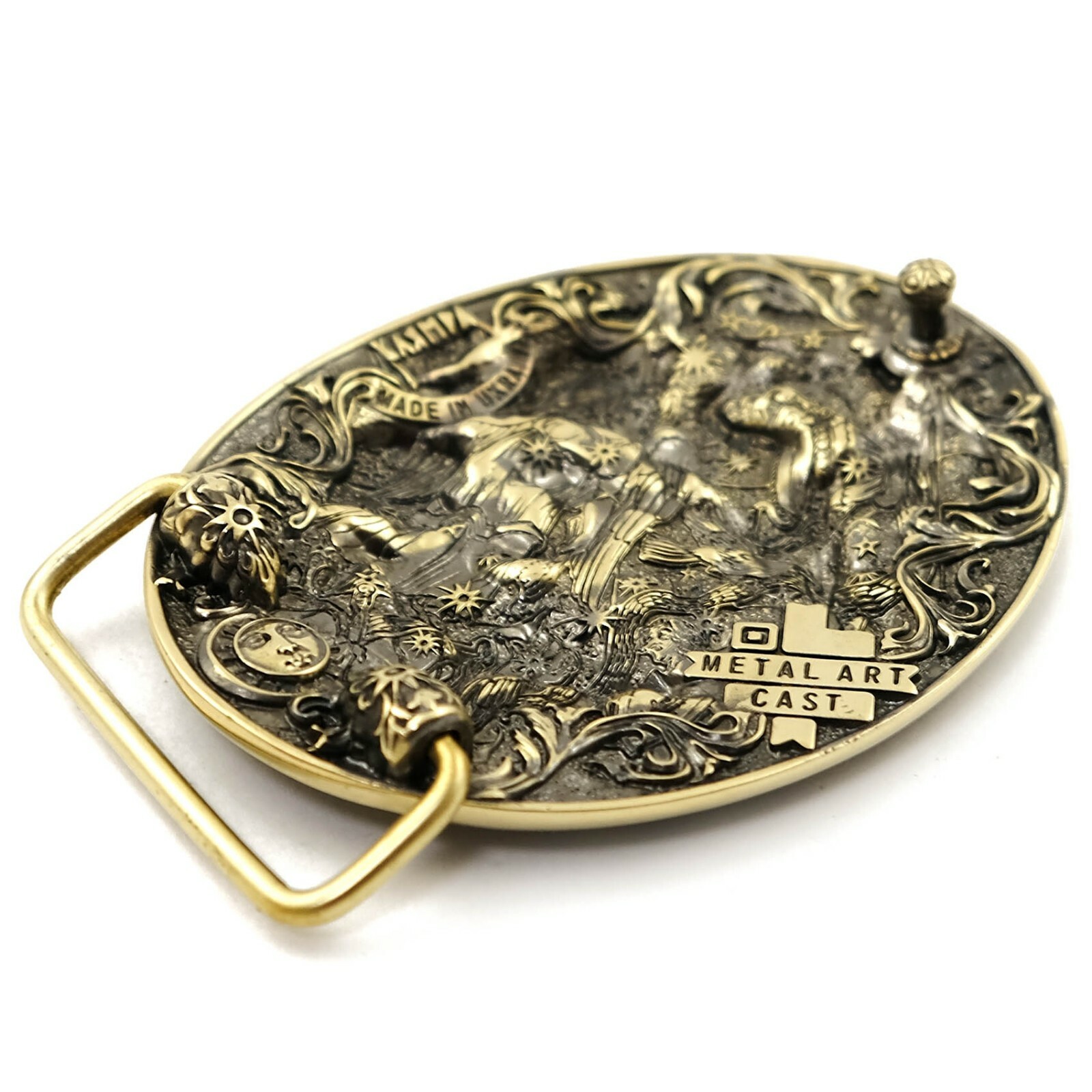 Gemini belt buckle, Twins Horoscope Astrological Zodiac Sign solid belt buckle