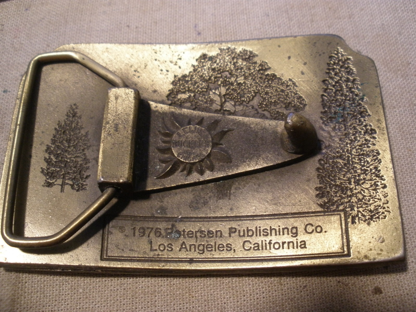 Vintage 1976 Brass Belt Buckle Hunting Protect America’s Hunting Heritage 3.5&Prime; x