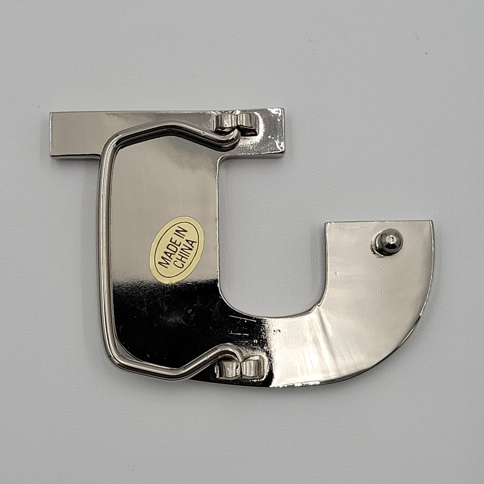 J Initial Brushed Chrome Belt Buckle 3&Prime; x 2&Prime; Up To 1 1/4&Prime; Belt