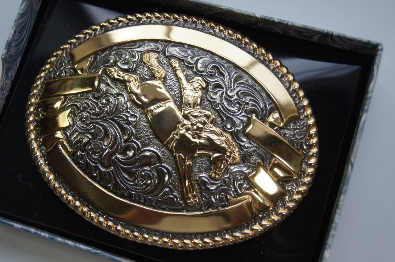 Crumrine Western Bucking Bronco Belt Buckle C02162