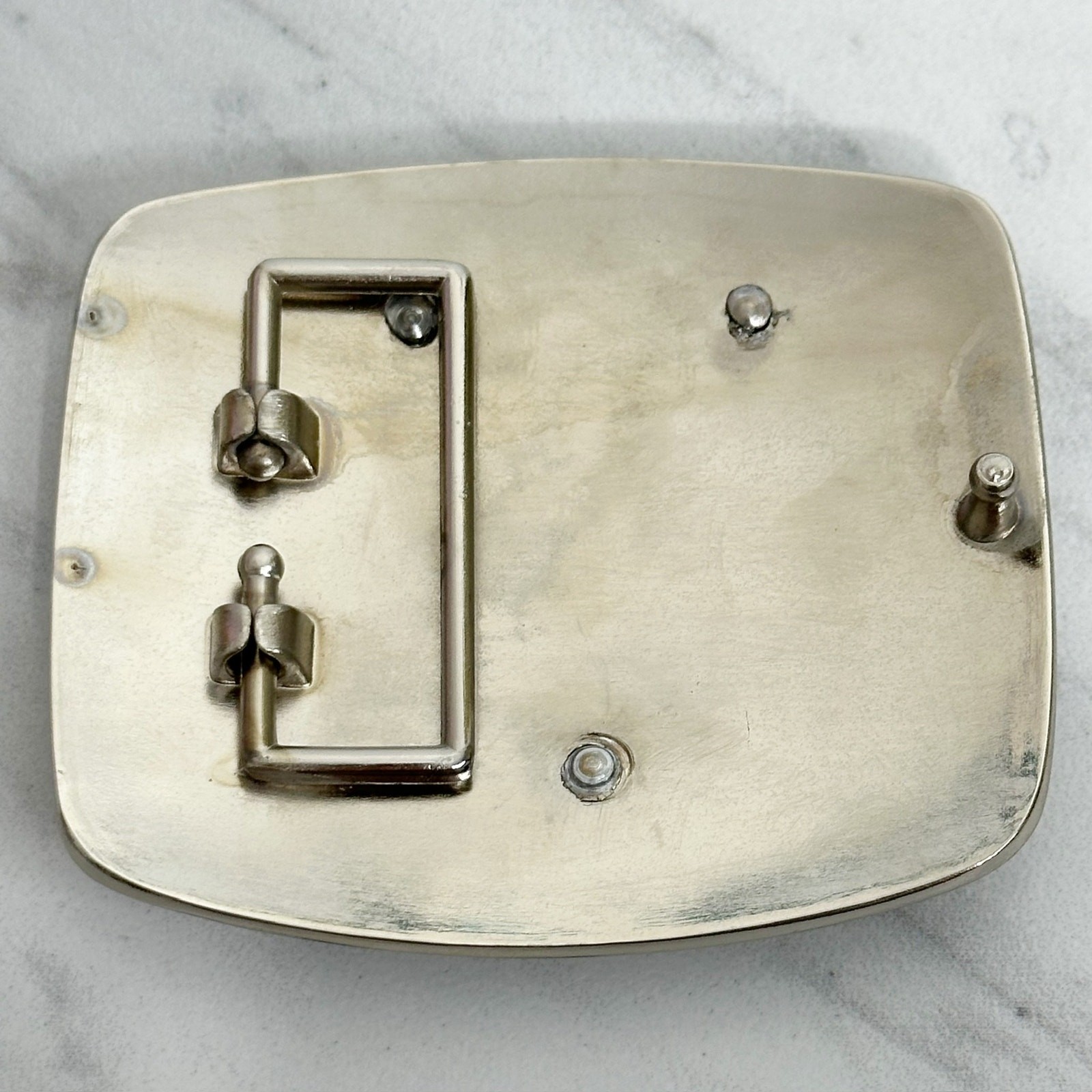 Letter Y Initial Monogram Silver Tone Belt Buckle – 3.16&Prime; x 2.78&Prime;