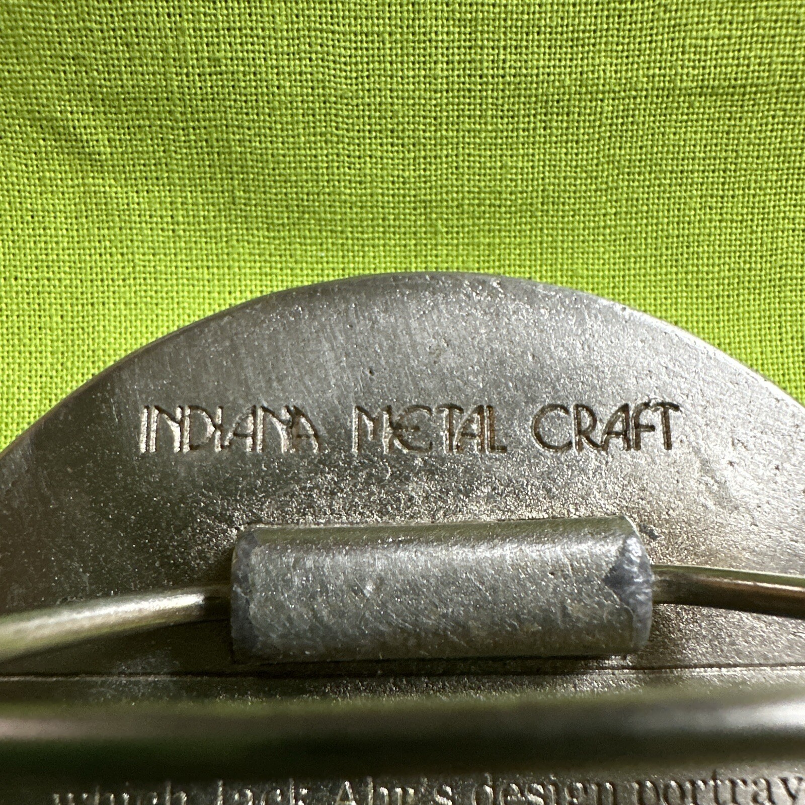 Vintage Indiana Metal Craft Bicentennial Drummer Belt Buckle 1776‑1976 Americana