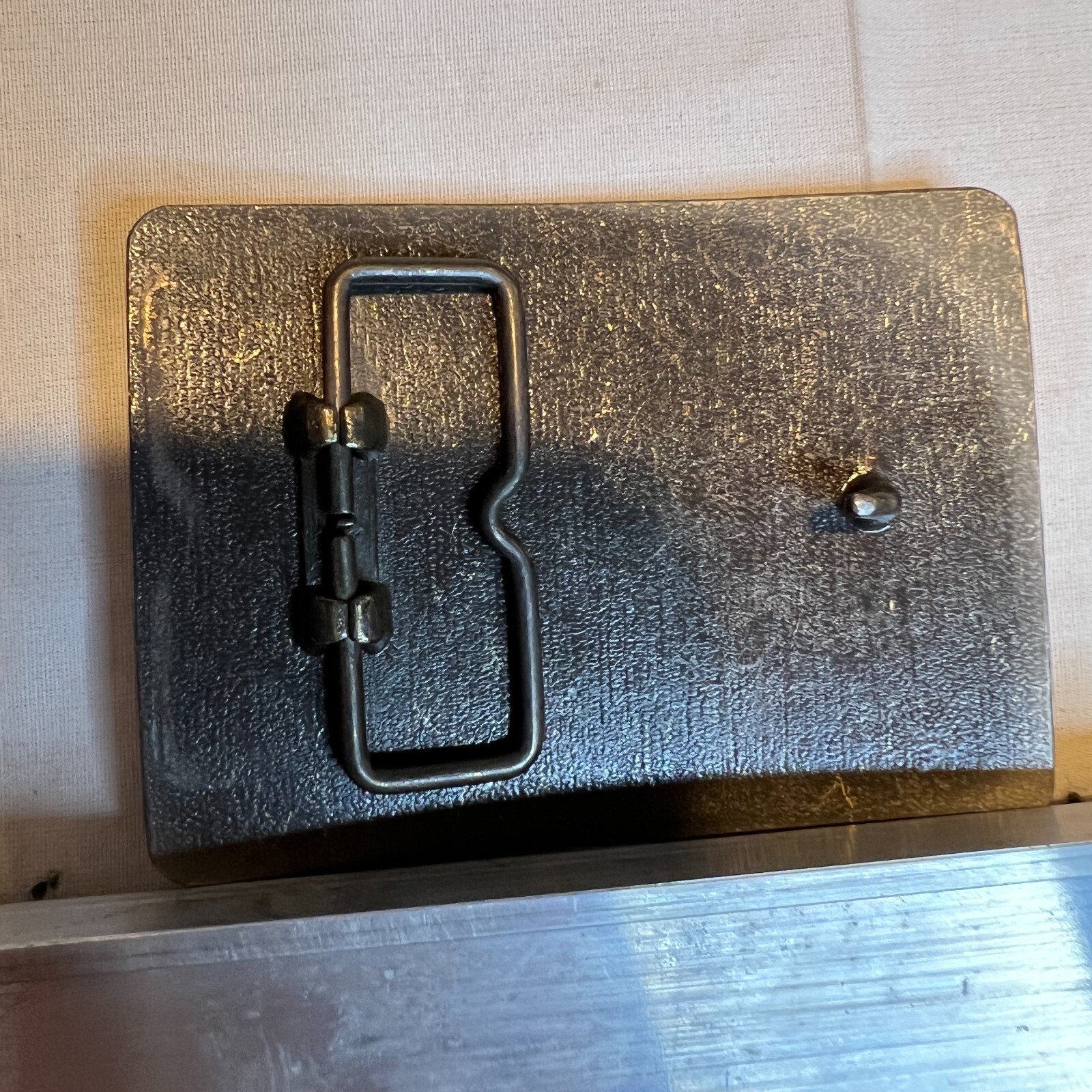Vtg B&T Rectangular Belt Buckle Brass Stamp Cold Chamber Die Casting Machine