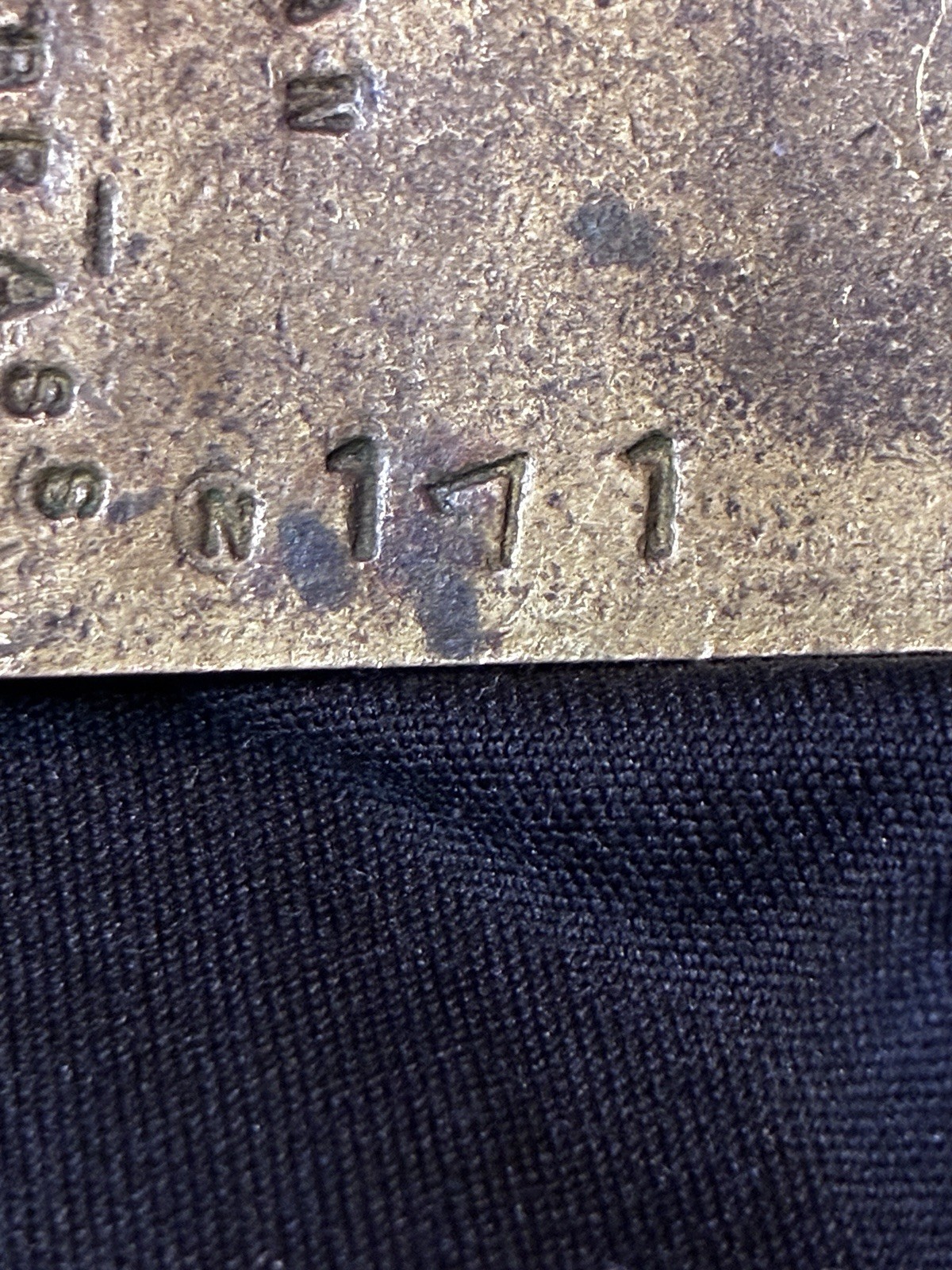 LARRY Vintage Brass Buckle Serial # Personalized Retro