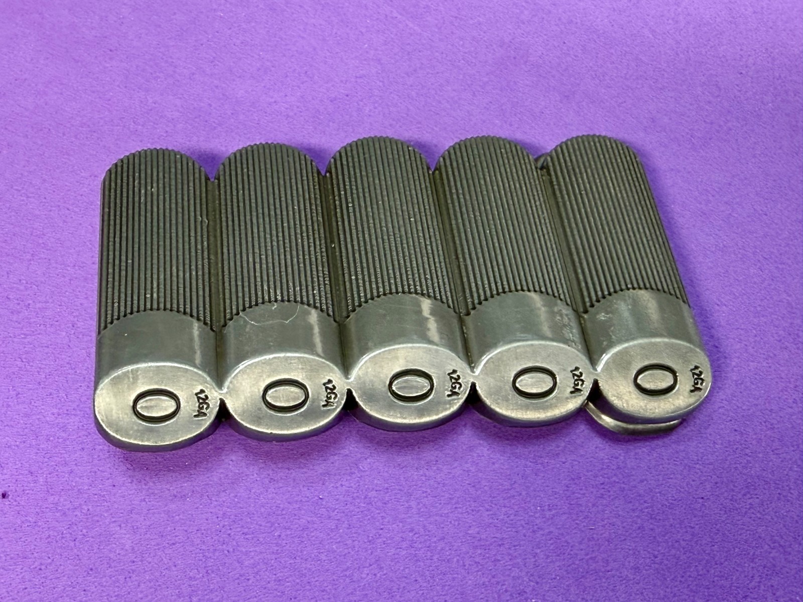 12 Gauge Five Shotgun Gun Riffle Bullet Shell Figural Buckle Rage Belt Buckle
