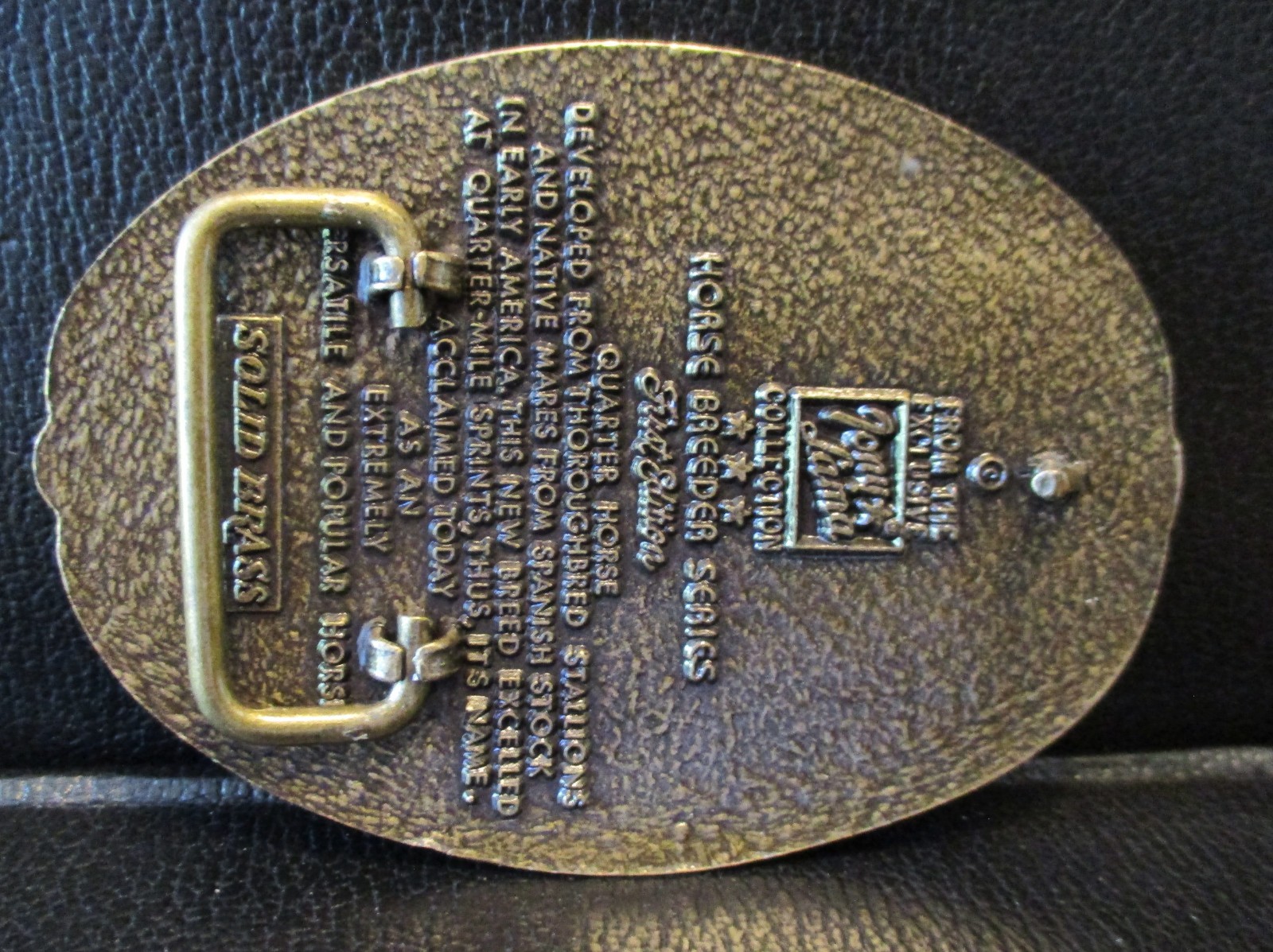 *TONY LAMA Quarter Horse Breeder Series Brass Belt Buckle FIRST Edition Unworn