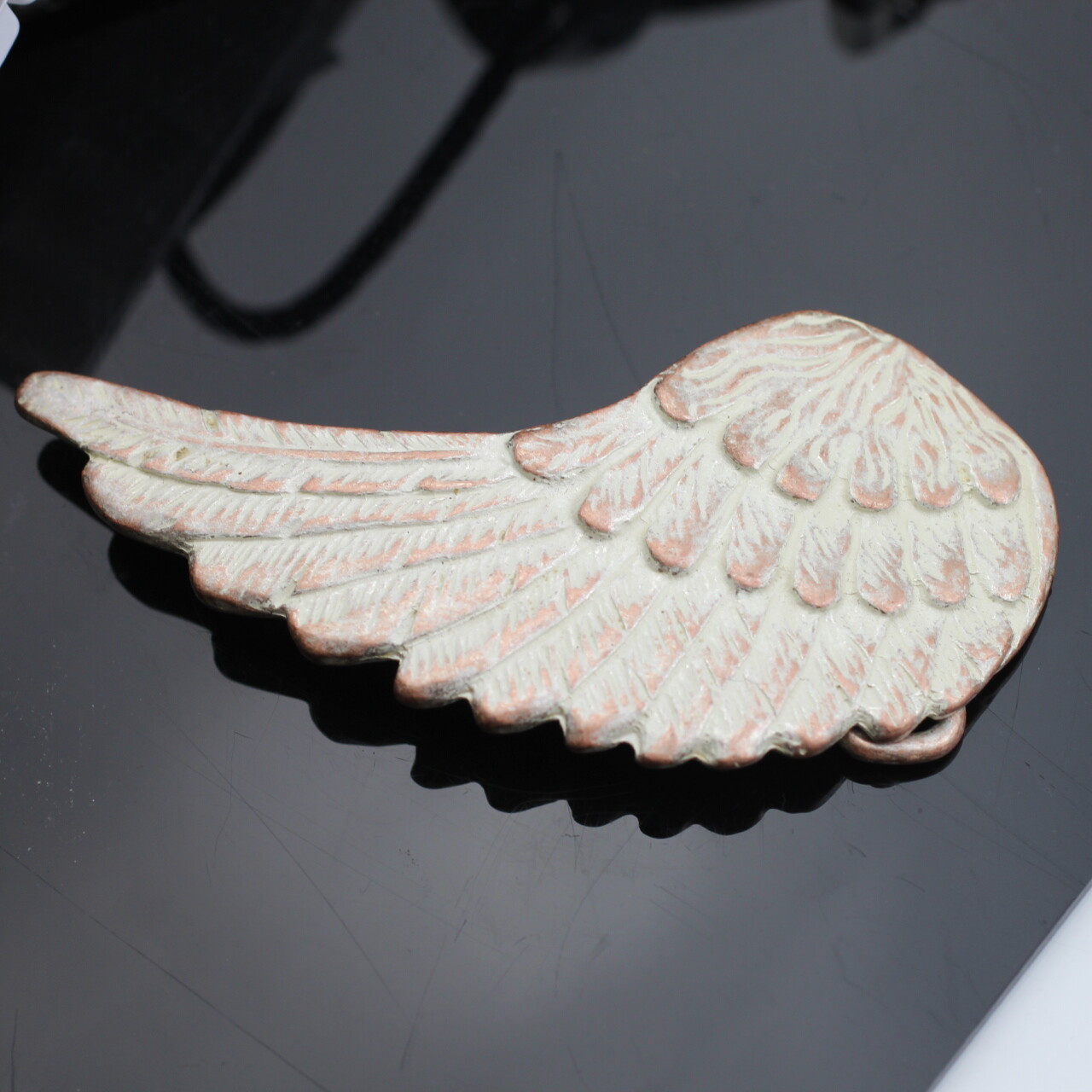 Belt Buckle Wings, Angel Wings Belt Buckle for 4cm Belt, Rose Mother of Pearl