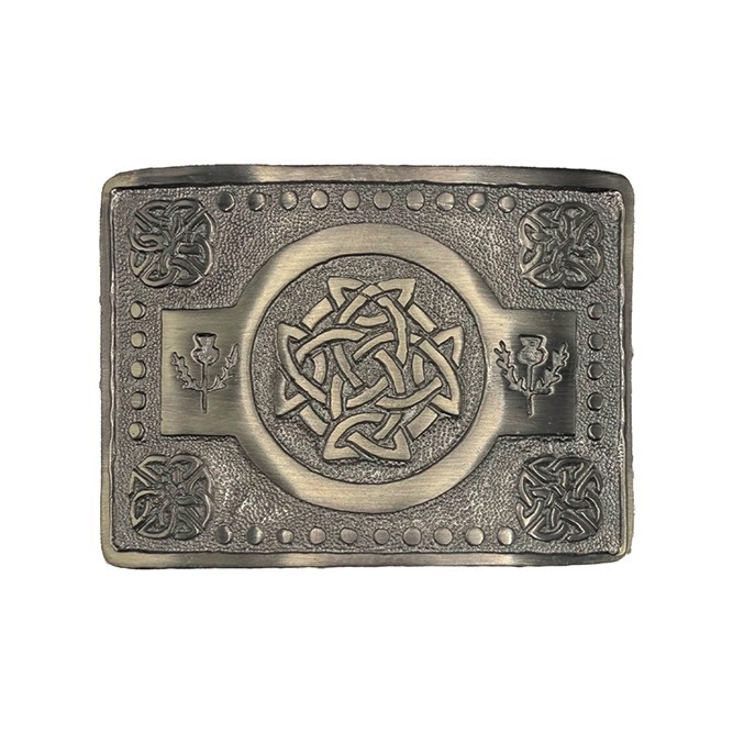 Scottish Buckle Kilt Belt Highland Celtic Knot Work Antique Black Finish New AAR