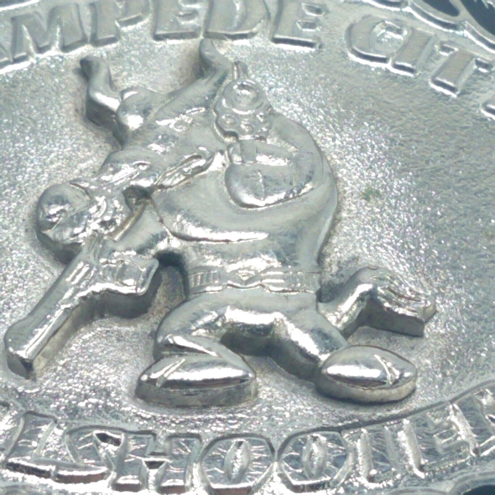 Vintage Calgary Stampede City Bullshooter&rsquo;s Belt Buckle EUC 3 1/2&Prime; x 2 3/4&Prime;