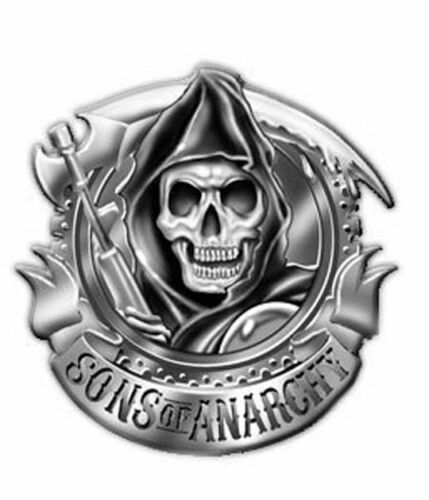 Son&rsquo;s of Anarchy – Embossed Grim Reaper Metal Alloy 4&Prime; x 3.5&Prime; Belt Buckle – NWOT