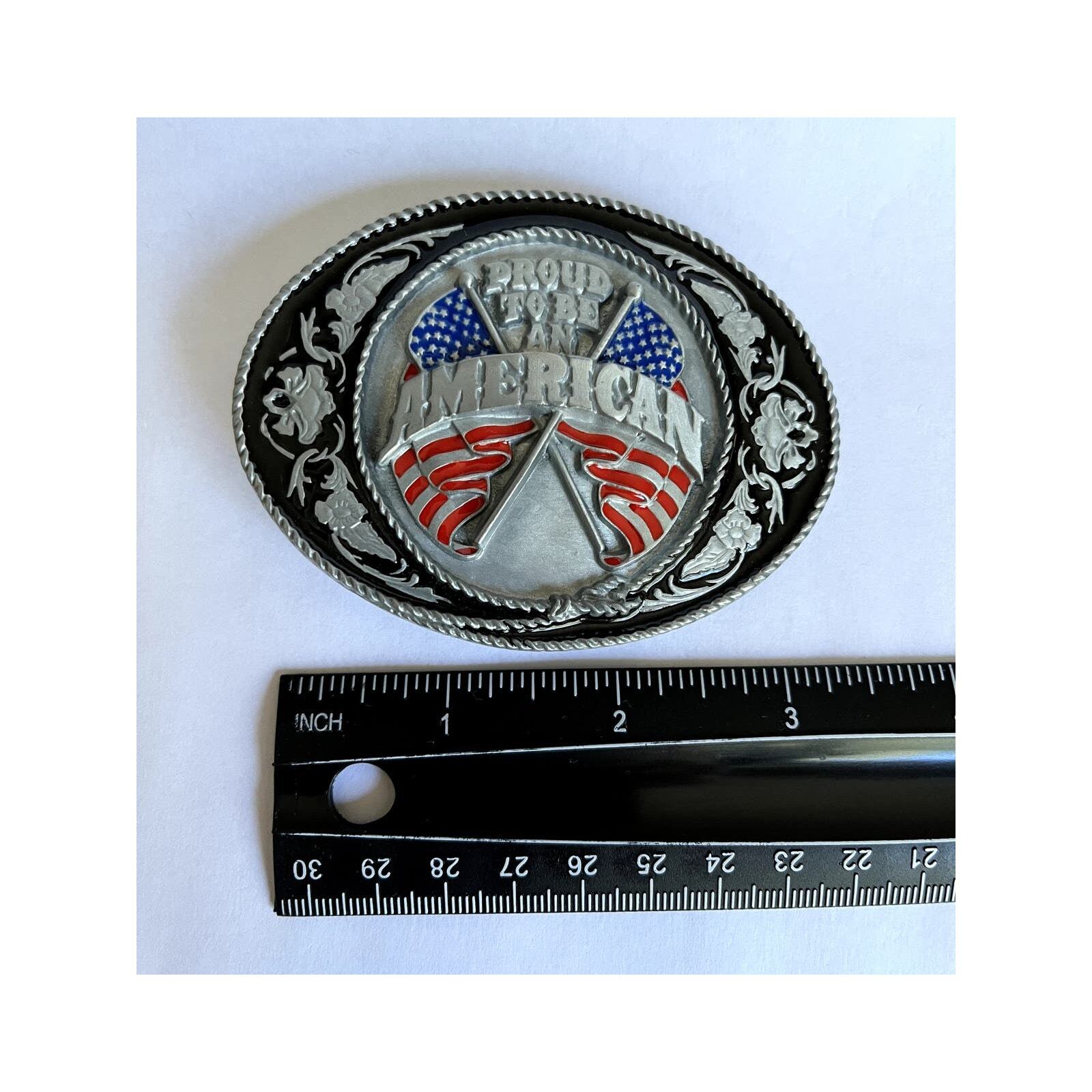 Proud To Be An American USA Pride Belt Buckle