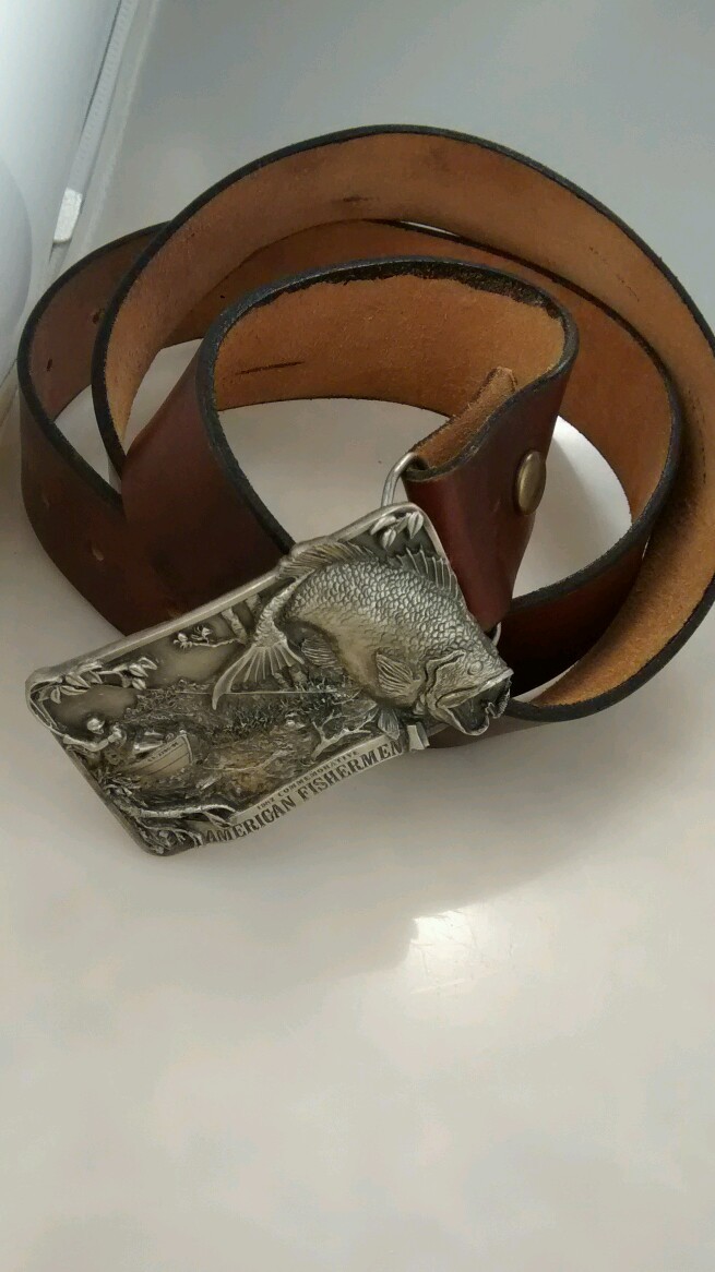 Rare Arroyo grande buckle 1982 commemorative American fishermen buckle belt