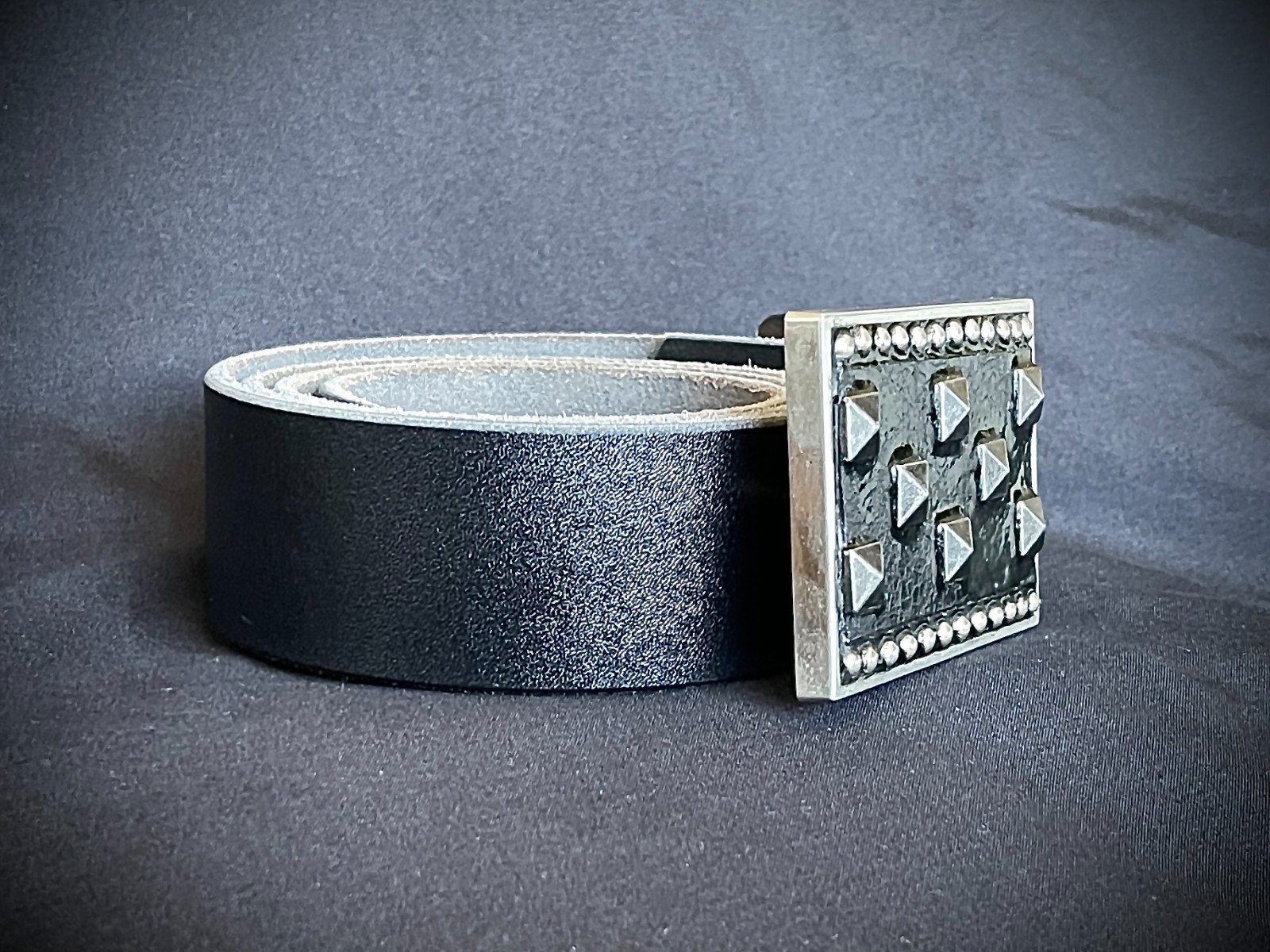“Visitors Over Cairo” Industrial Studded Belt Buckle – Darren McNeese Archive