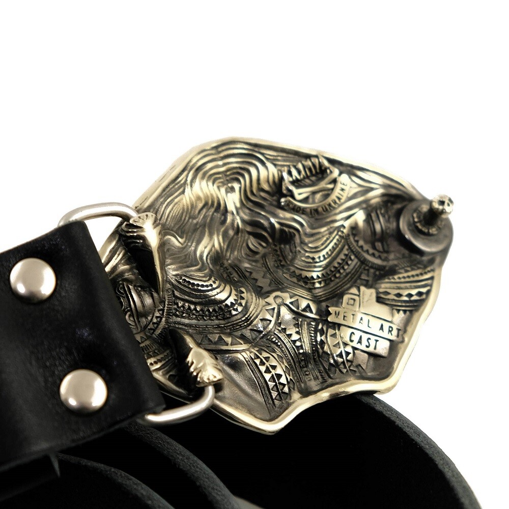German silver belt buckle Steel fangs, Saber toothed cat buckle, tiger buckle