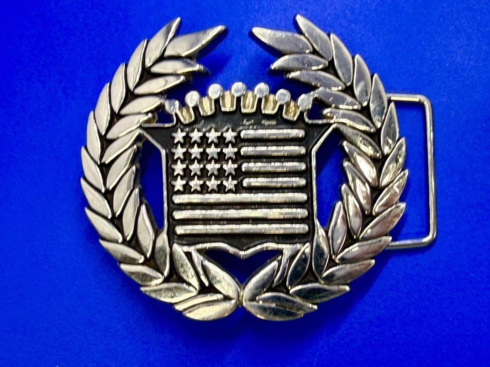 Cadillac Emblem Flag Chrome Color Belt Buckle By Famous Stars And Straps