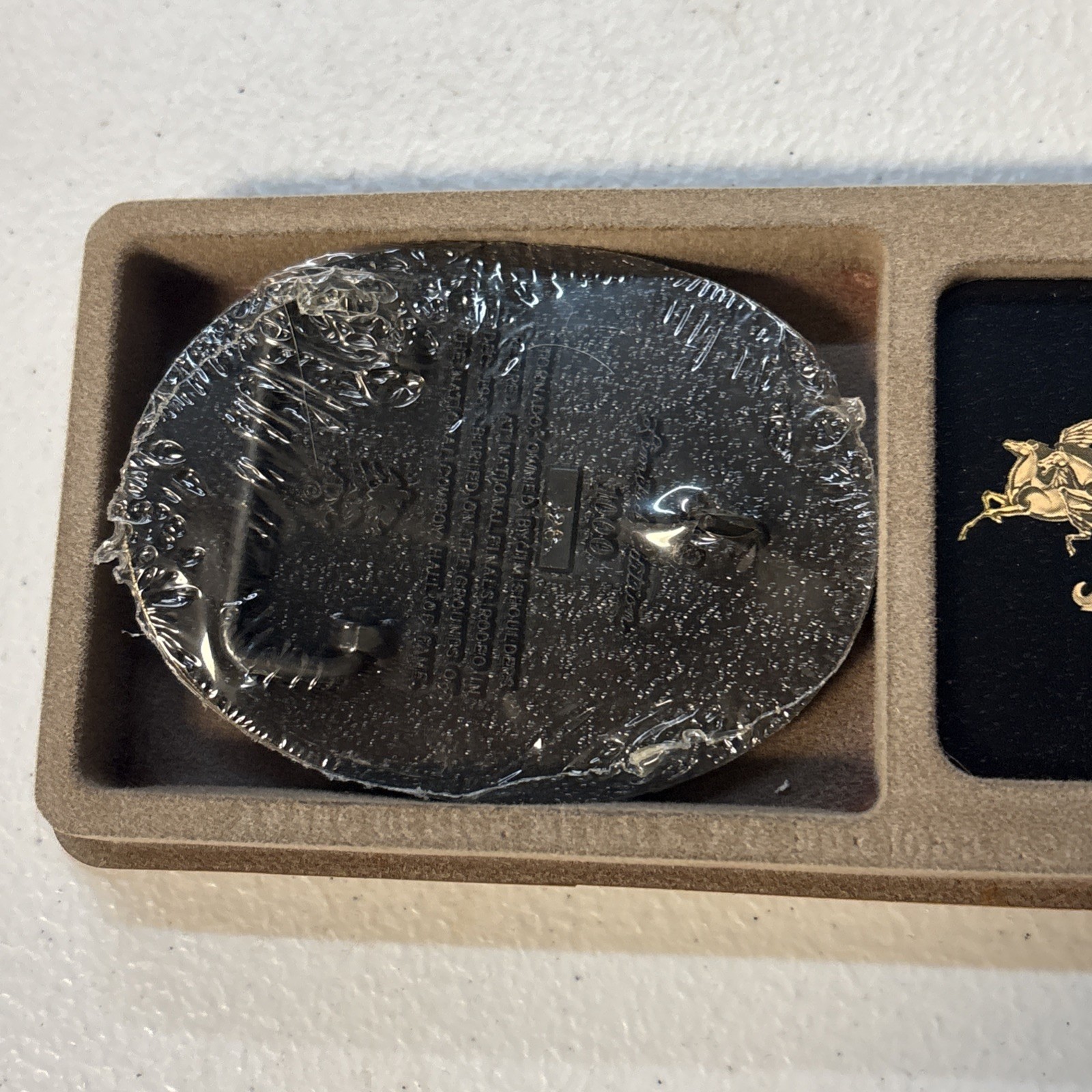 Tornado Great Bucking Bull Brass Belt Buckle National Cowboy Hall of Fame