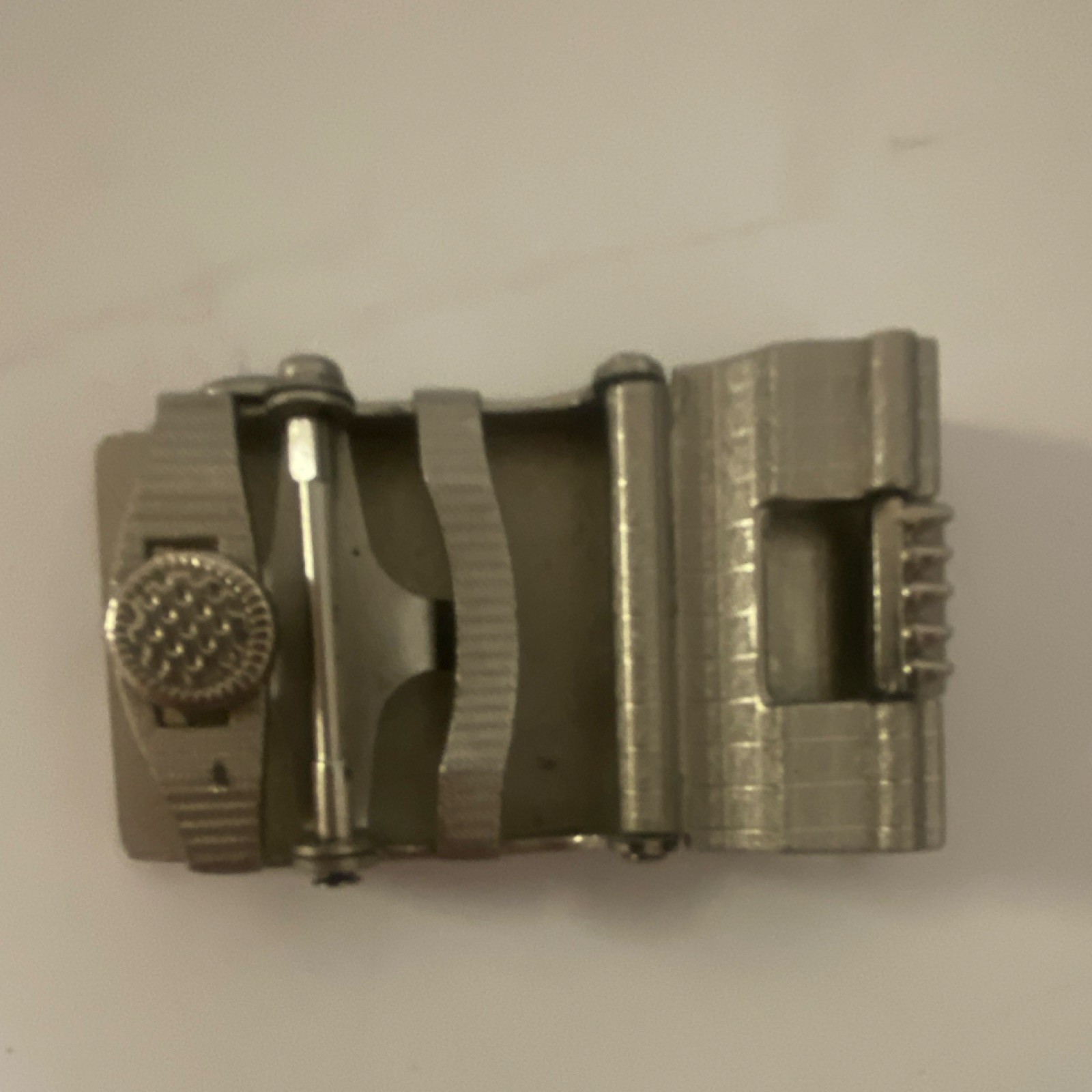 VTG Nike Logo Metal Silver Men&rsquo;s adjustable Clip Belt Buckle