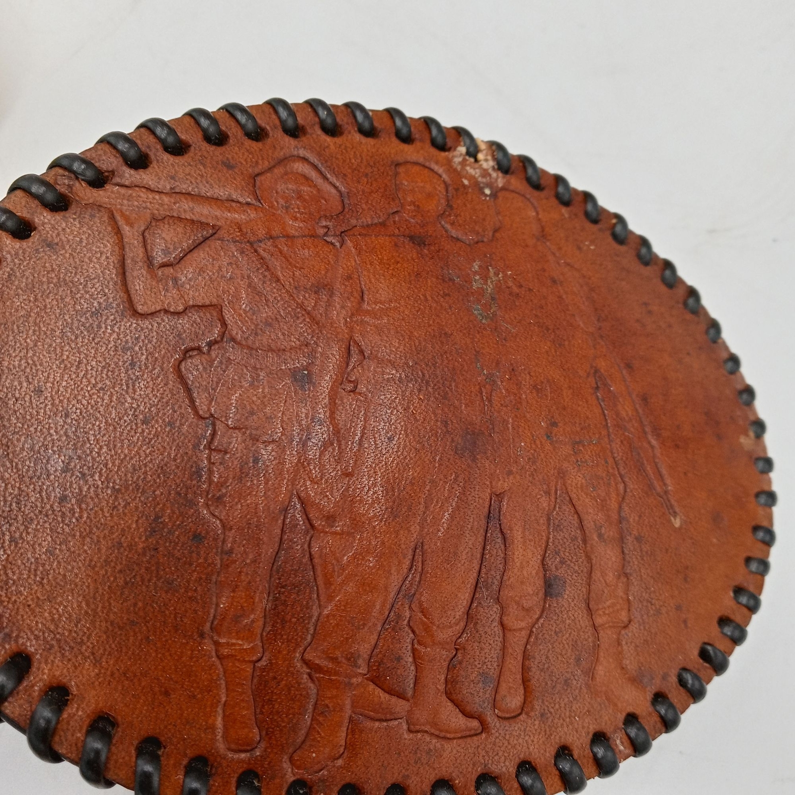 Military Soldiers Belt Buckle Leather Viet Nam Veterans Marine Vietnam As Is