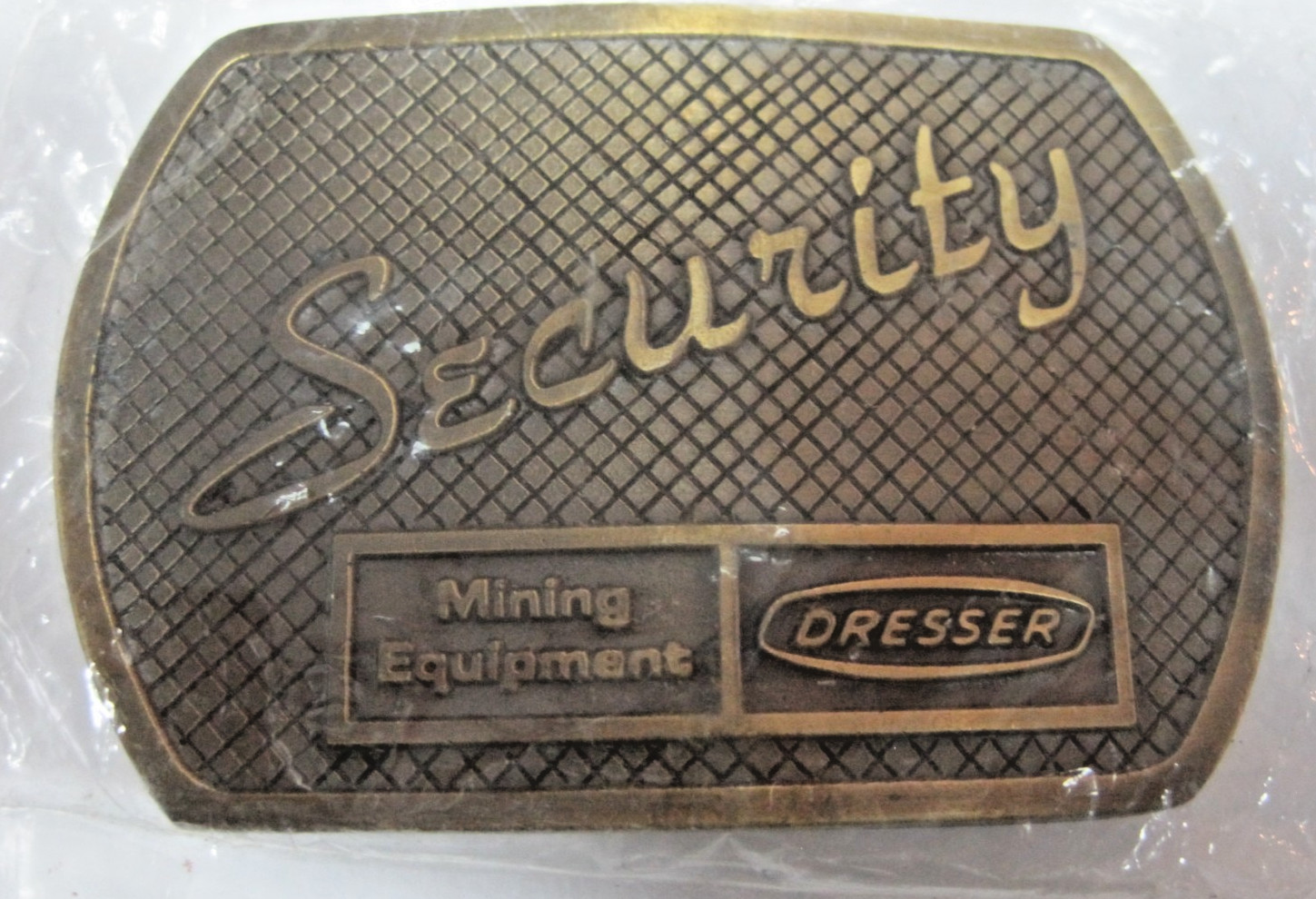 Dresser Security Belt Buckle, Mining Equipment, new in original unopened plastic