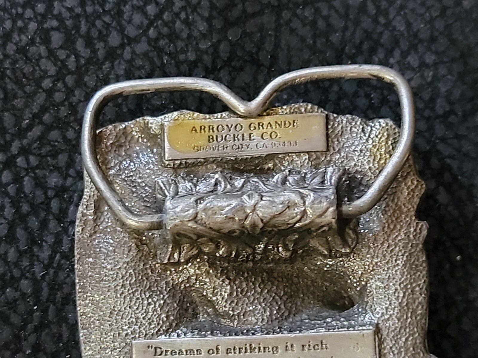 Vintage Arroyo Grande Buckle Co. 1981 B-10 Gold Mining Panning Belt Buckle!