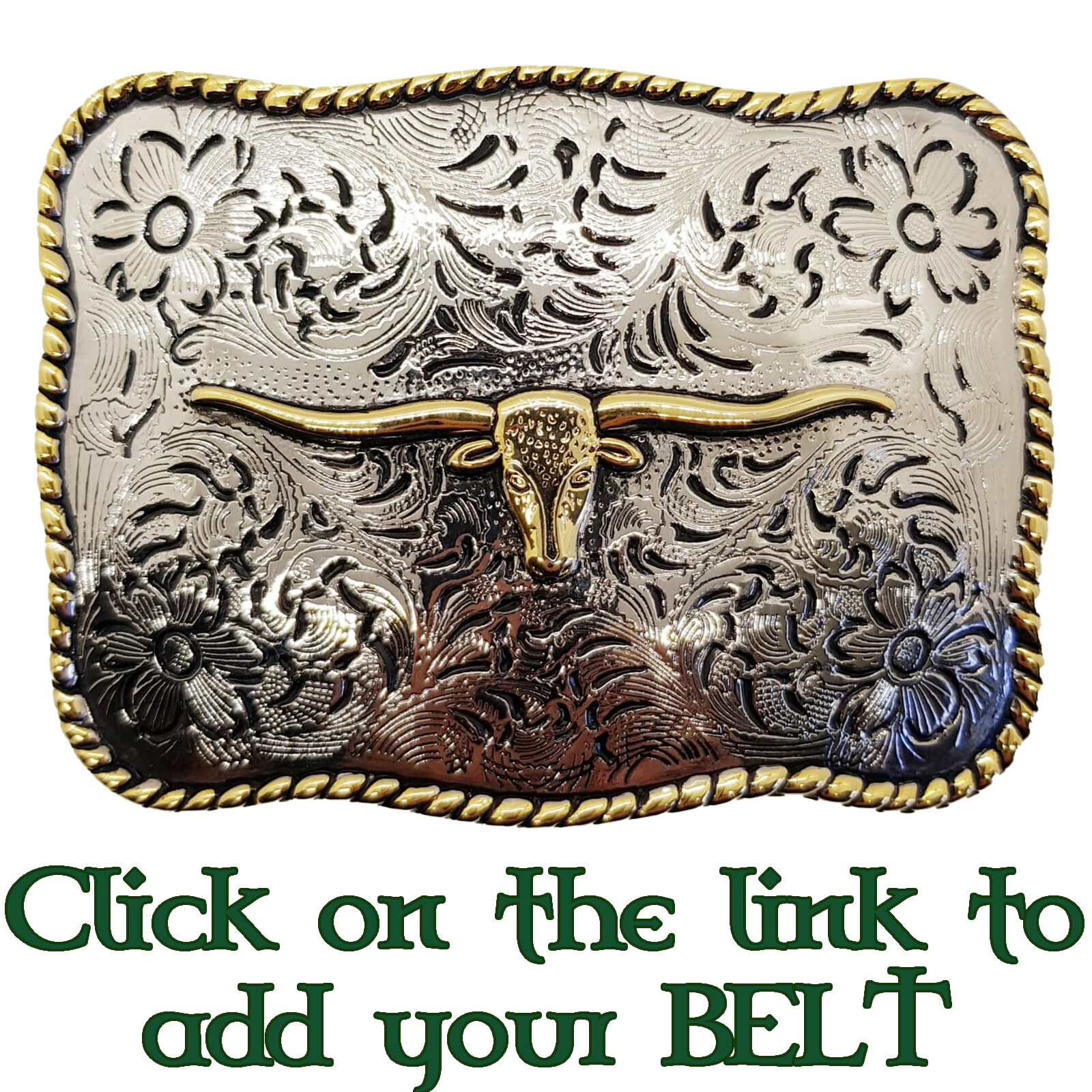 Longhorn Western Belt Buckle USA Cowboy Rodeo Bull Head Ox Texas Biker chrome