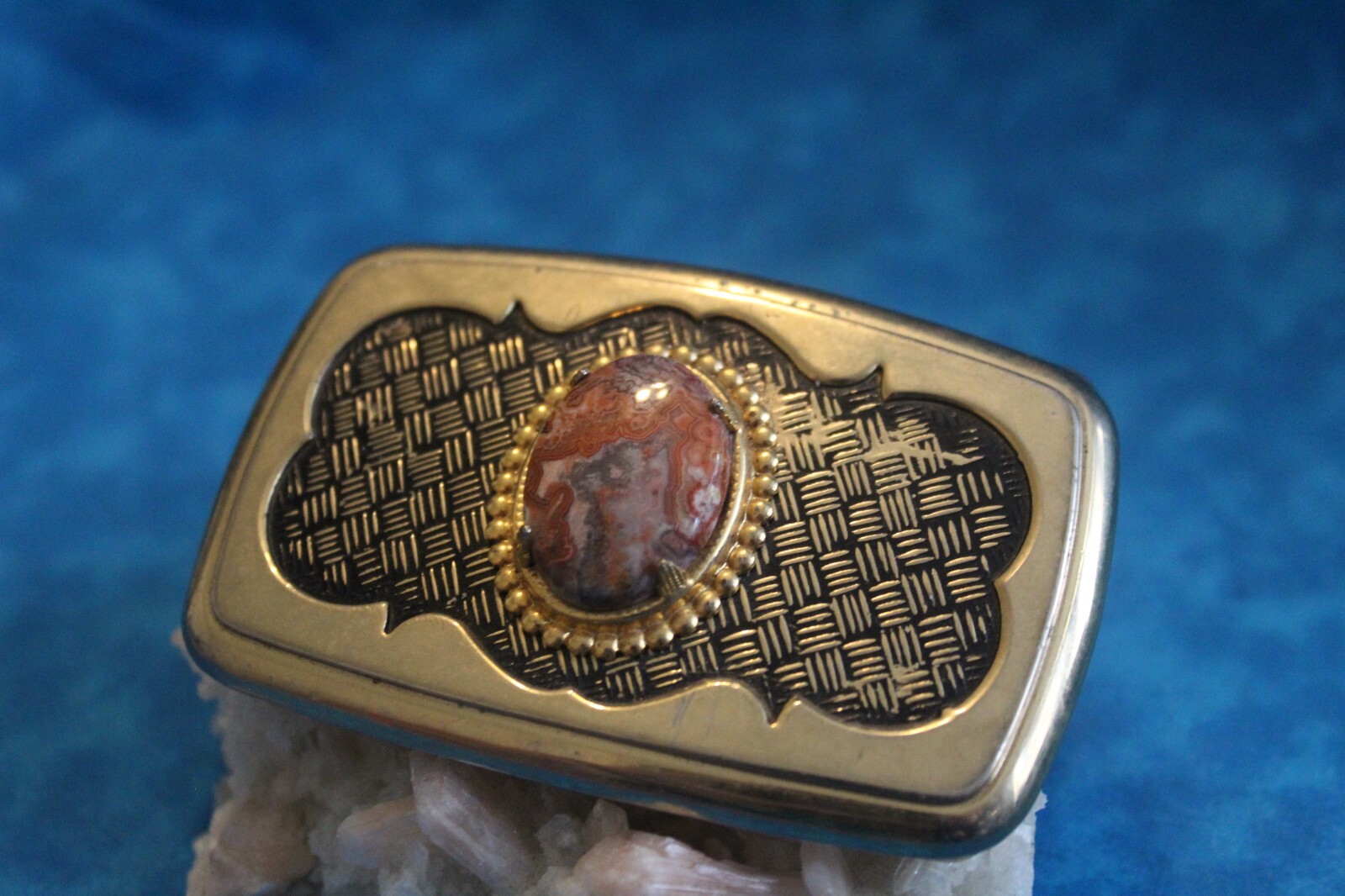 Crazy Lace Gold Tone Belt Buckle