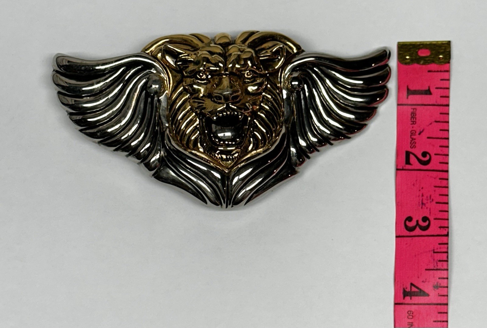 Washed Up Hollywood Lion Angel Metal Belt Buckle Grunge Skull Punk Biker