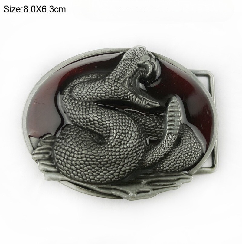 Cobra Snake Belt Buckle Western Cowboy Buckle for Men & Women Fit 1.5in Belts