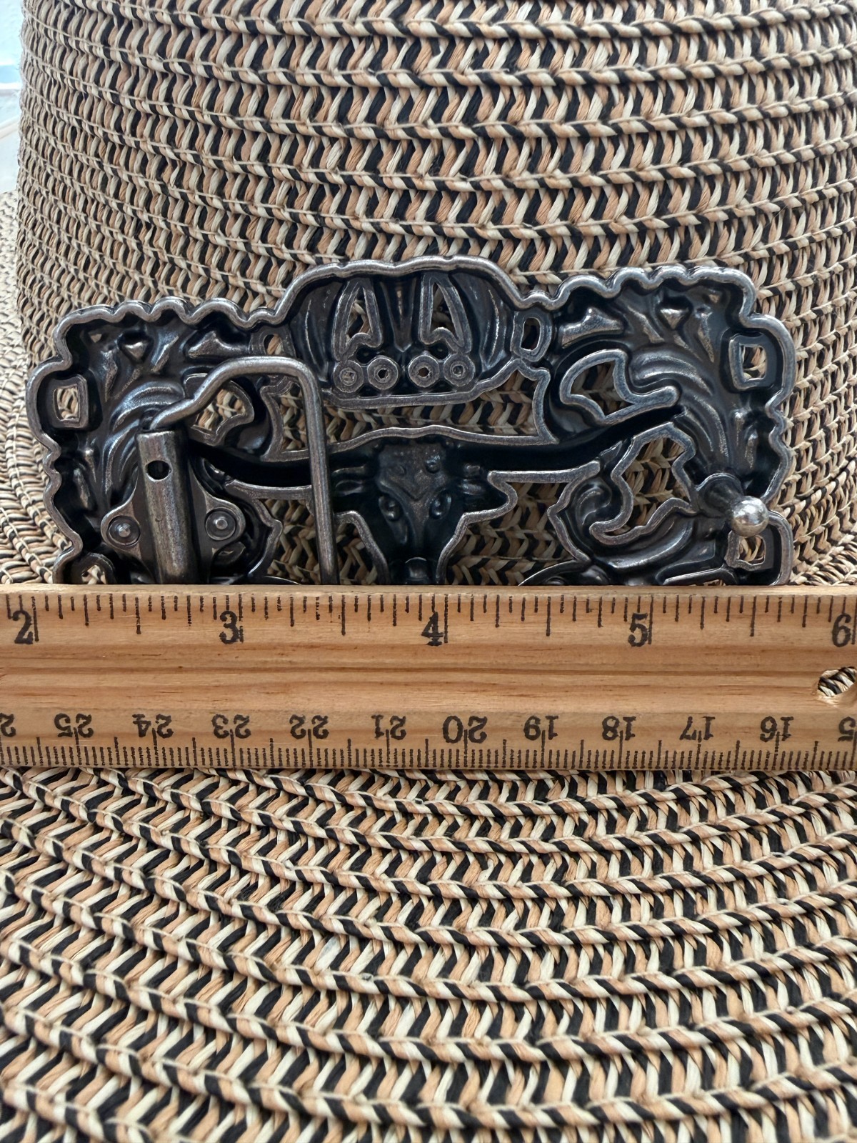 Antiqued Bronze Longhorn Bull Belt Buckle Vintage Western Cowboy Buckles